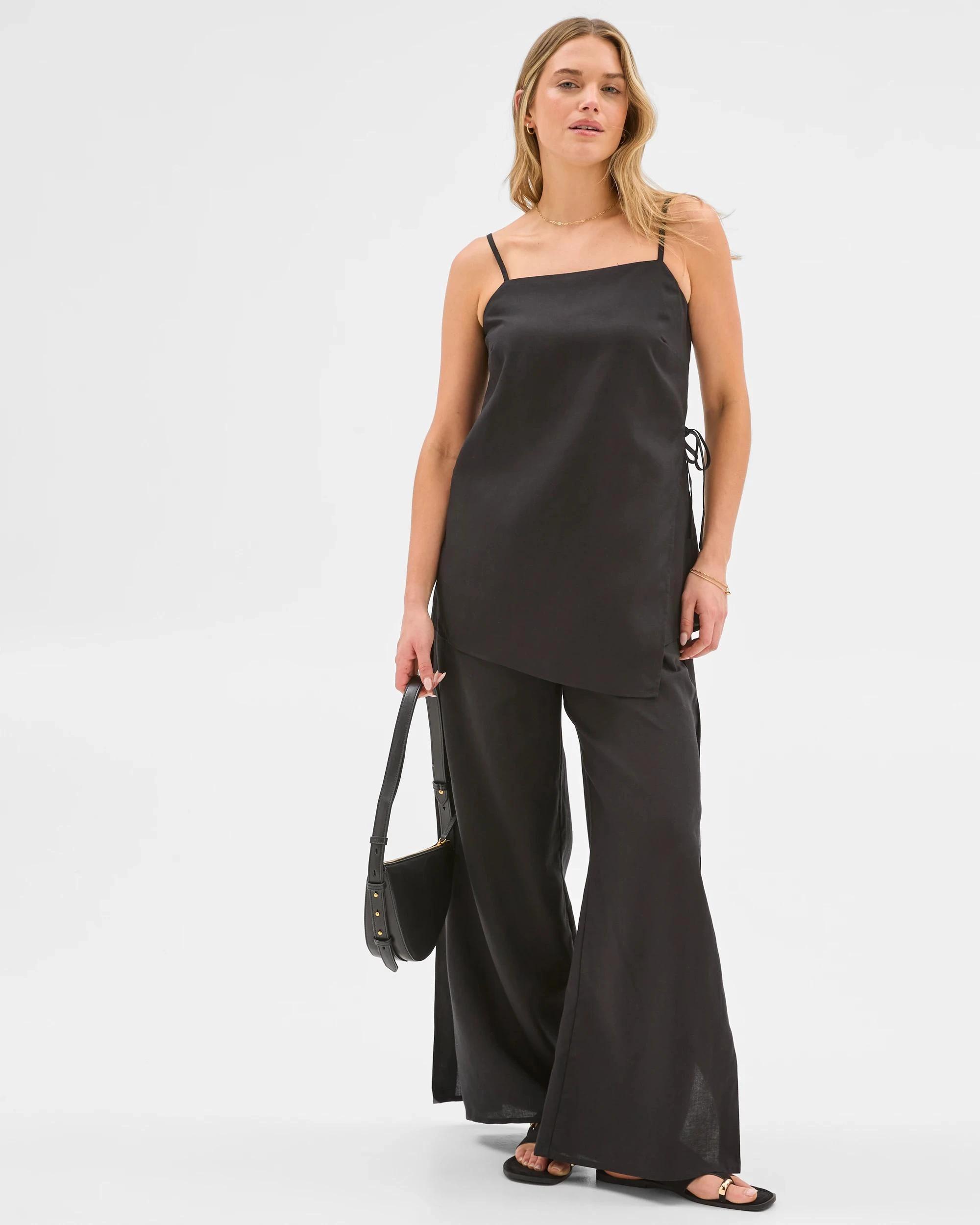 1 Lily Loves Wide Leg Split Pants BLACK, 1 of 6