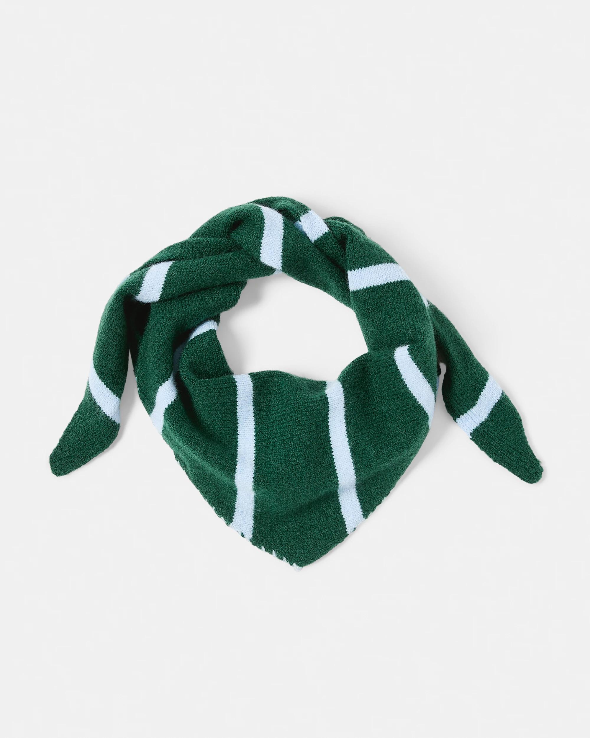 1 Triangle Scarf Green Strp, 1 of 4