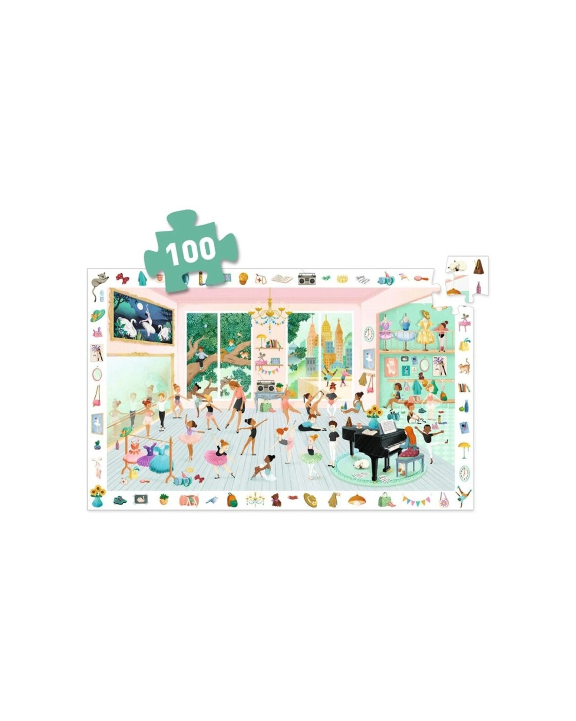 Djeco 100pc The Dance School Observation Puzzle Seek And Find Kids ...