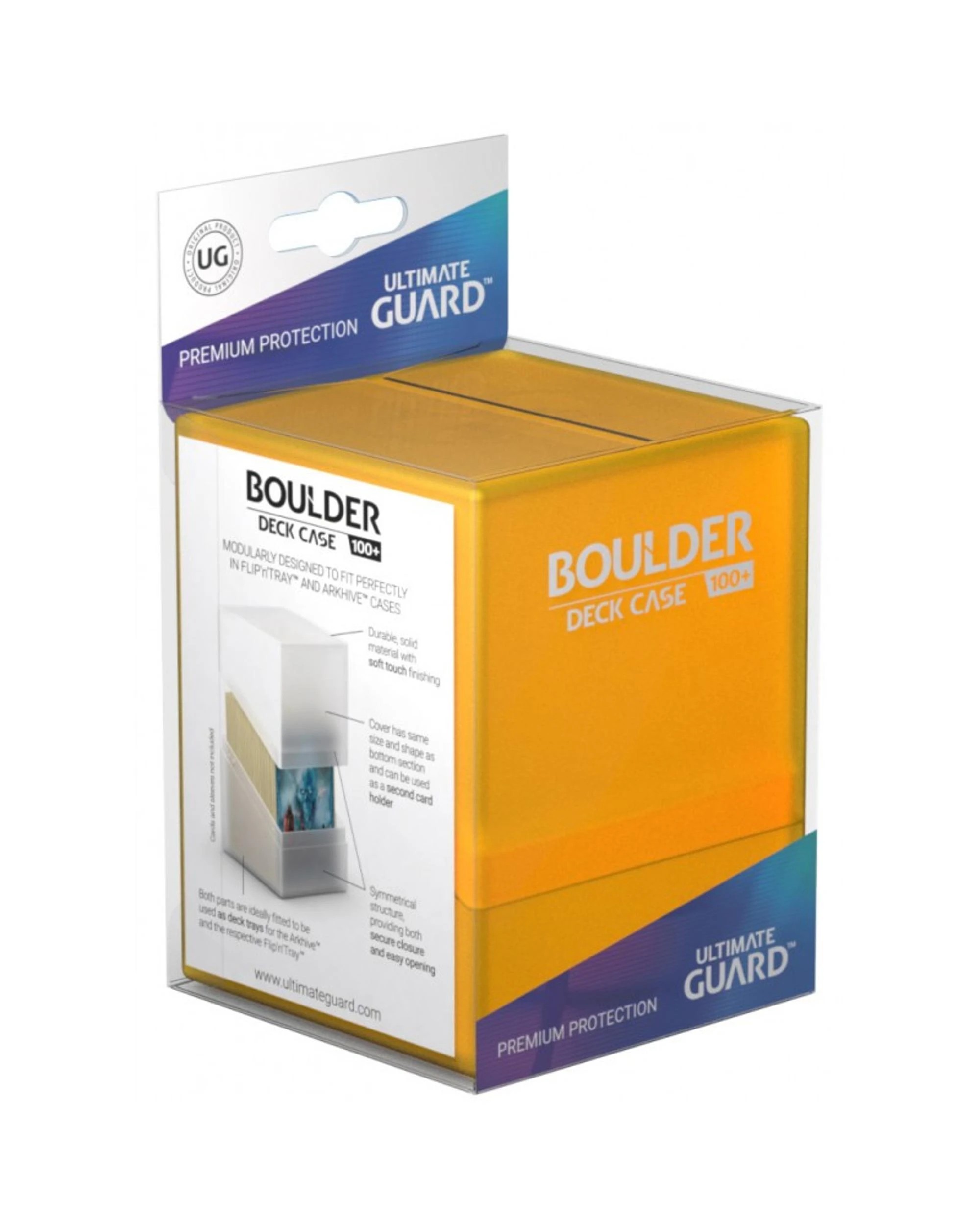 4 Ultimate Guard Boulder 100+ Deck Case - Amber, 4 of 6