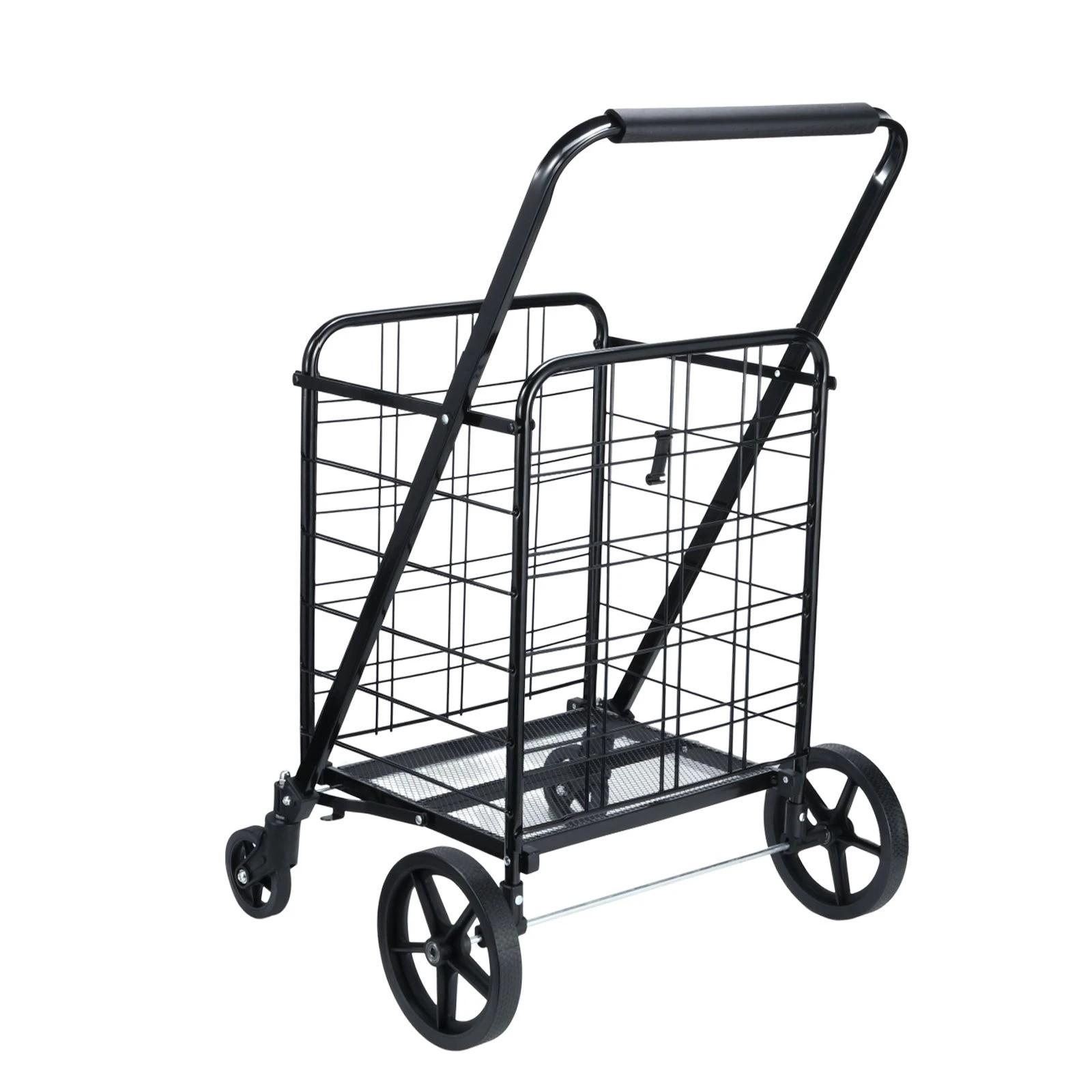 3 Ausway 40kg Folding Shopping Trolley Grocery Cart Basket Rolling Foldable Market Laundry Camping Dolly, 3 of 6