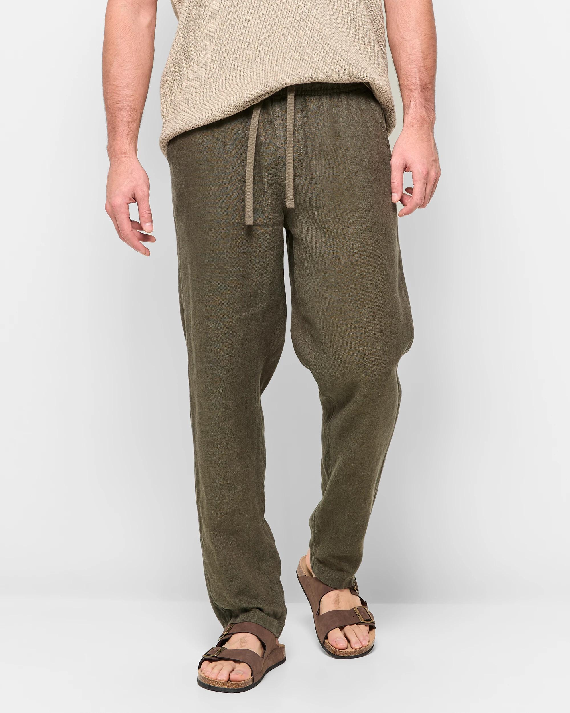 10 Target European Linen Pants DARK OLIVE, 10 of 10