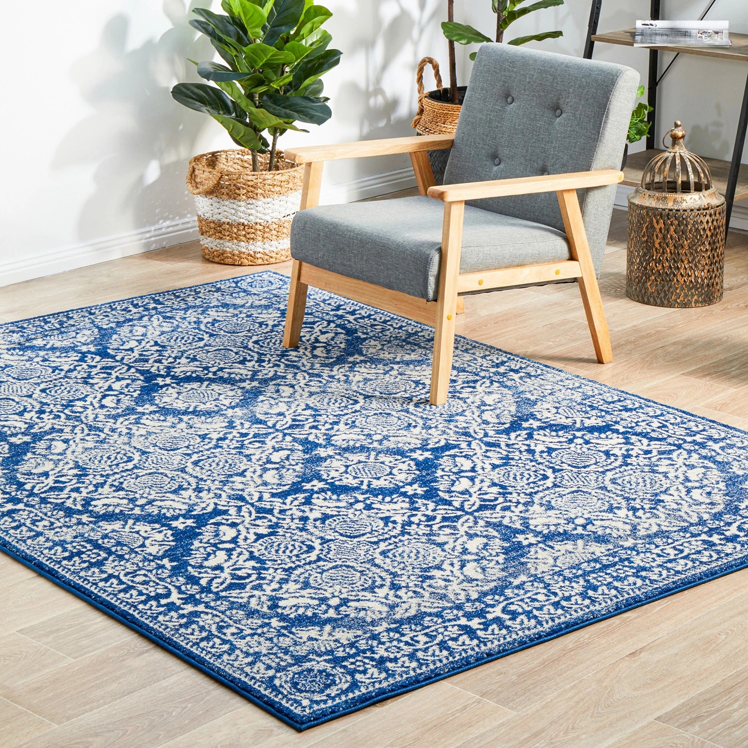 3 Common Ground Rugs Phantom 358 330x240cm - Extra Large Power Loomed Pet Friendly Floor Rug - Blue, 3 of 9