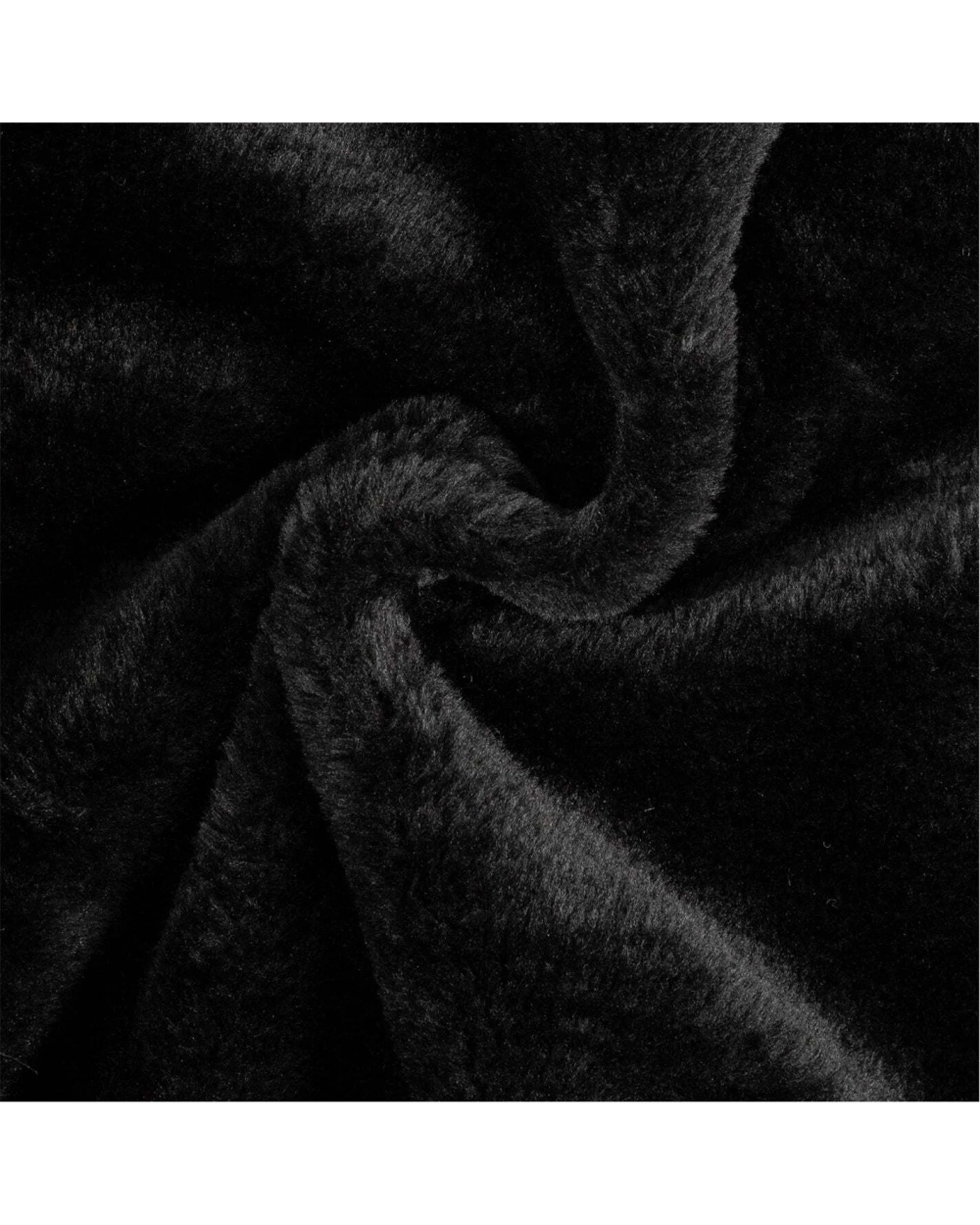 3 Firetrap Sartorial Knit Jacket Faux Fur Lined Double Zip Hooded - 10-12 - Black, 3 of 3