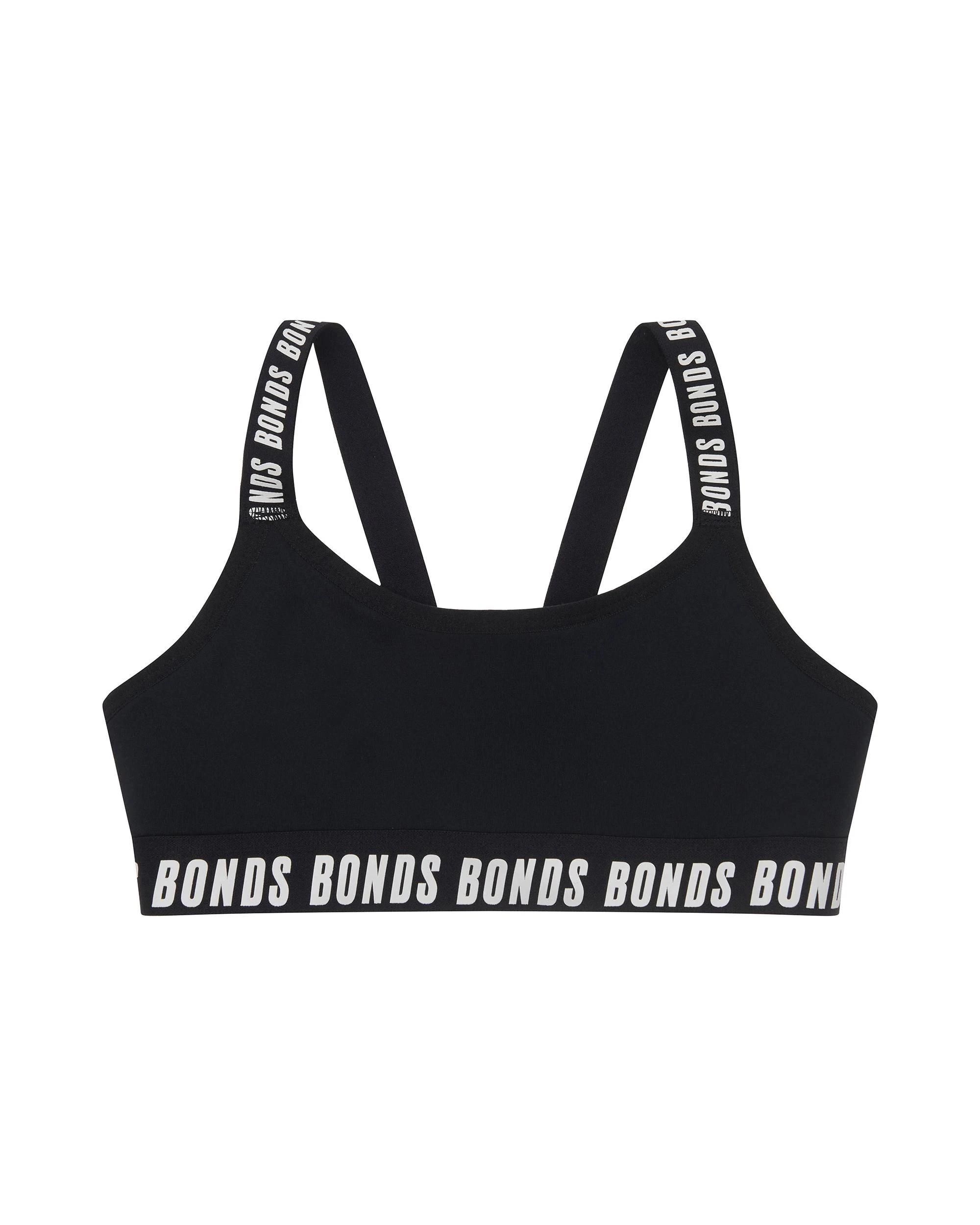 2 Bonds Girls Performance Crop Top BLACK, 2 of 2