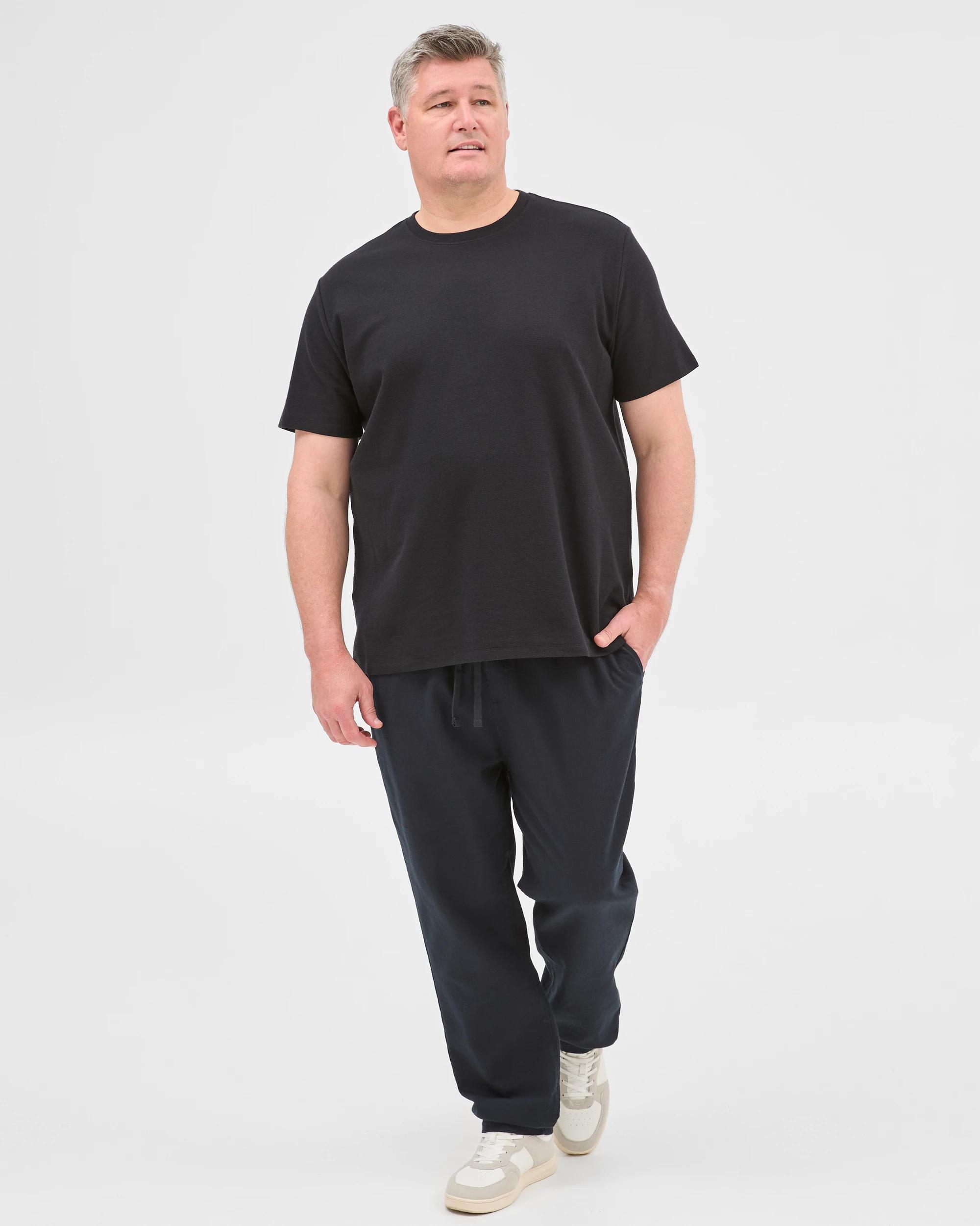 1 Target Plus Size Australian Cotton Textured Pants BLACK, 1 of 5