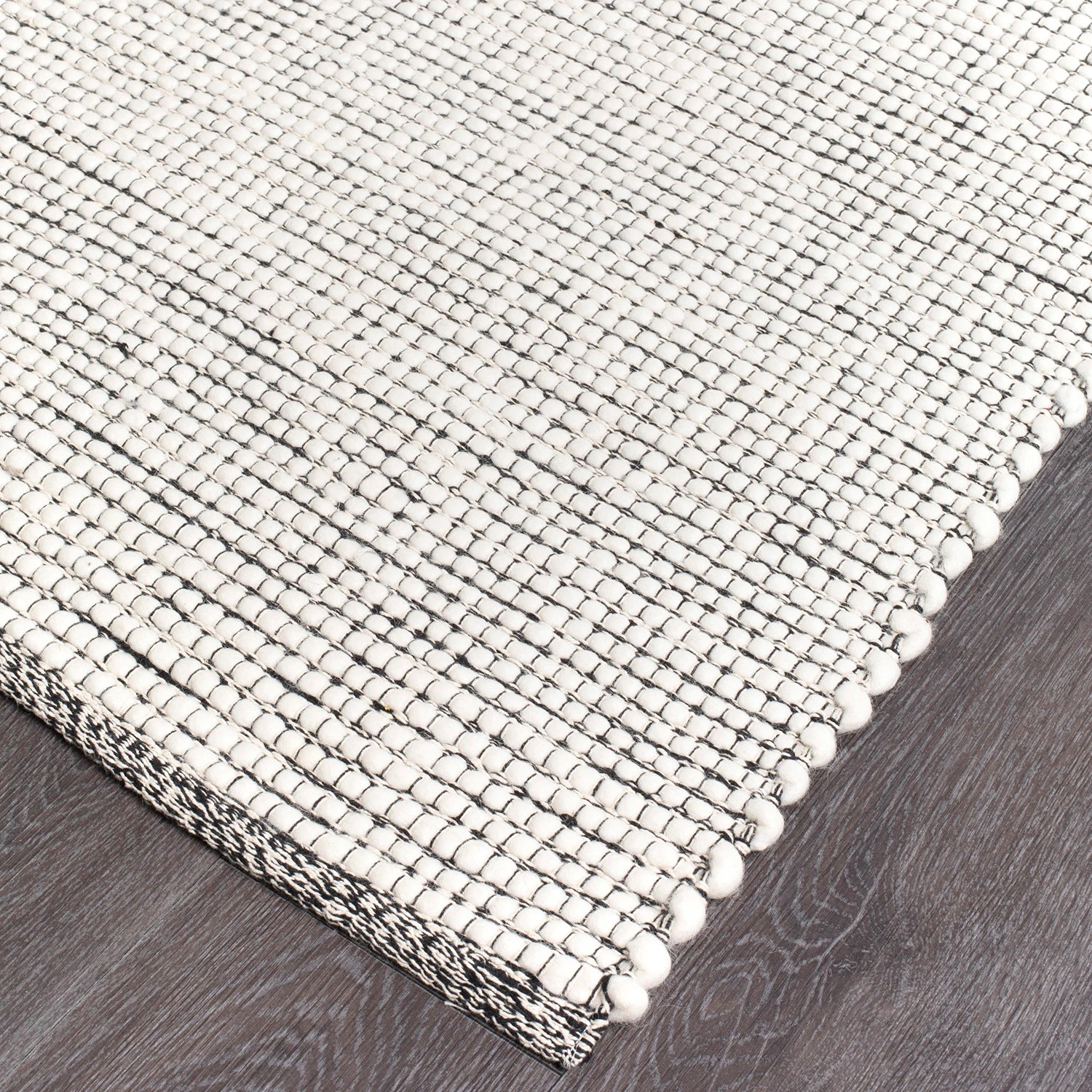 3 Common Ground Rugs Atelier 320x230cm - Extra Large Hand Loomed Wool Floor Rug - Black, 3 of 7