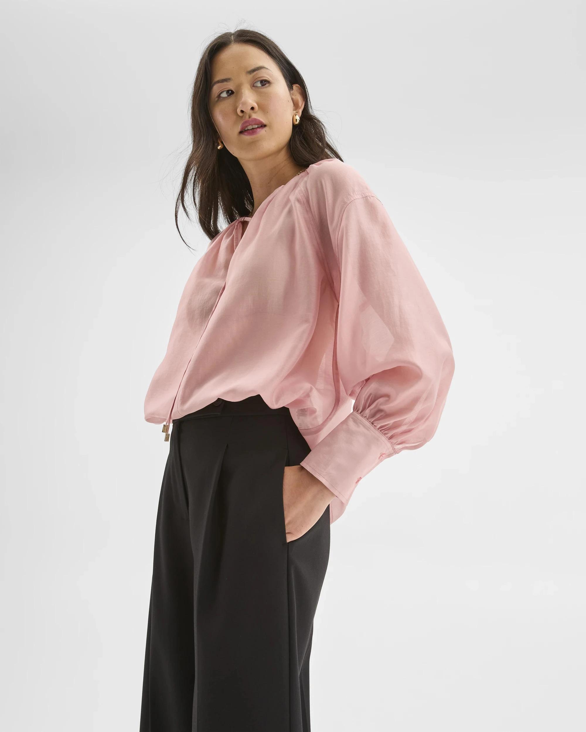 5 Preview Long Sleeve Blouson Blouse BLUSH PINK, 5 of 8