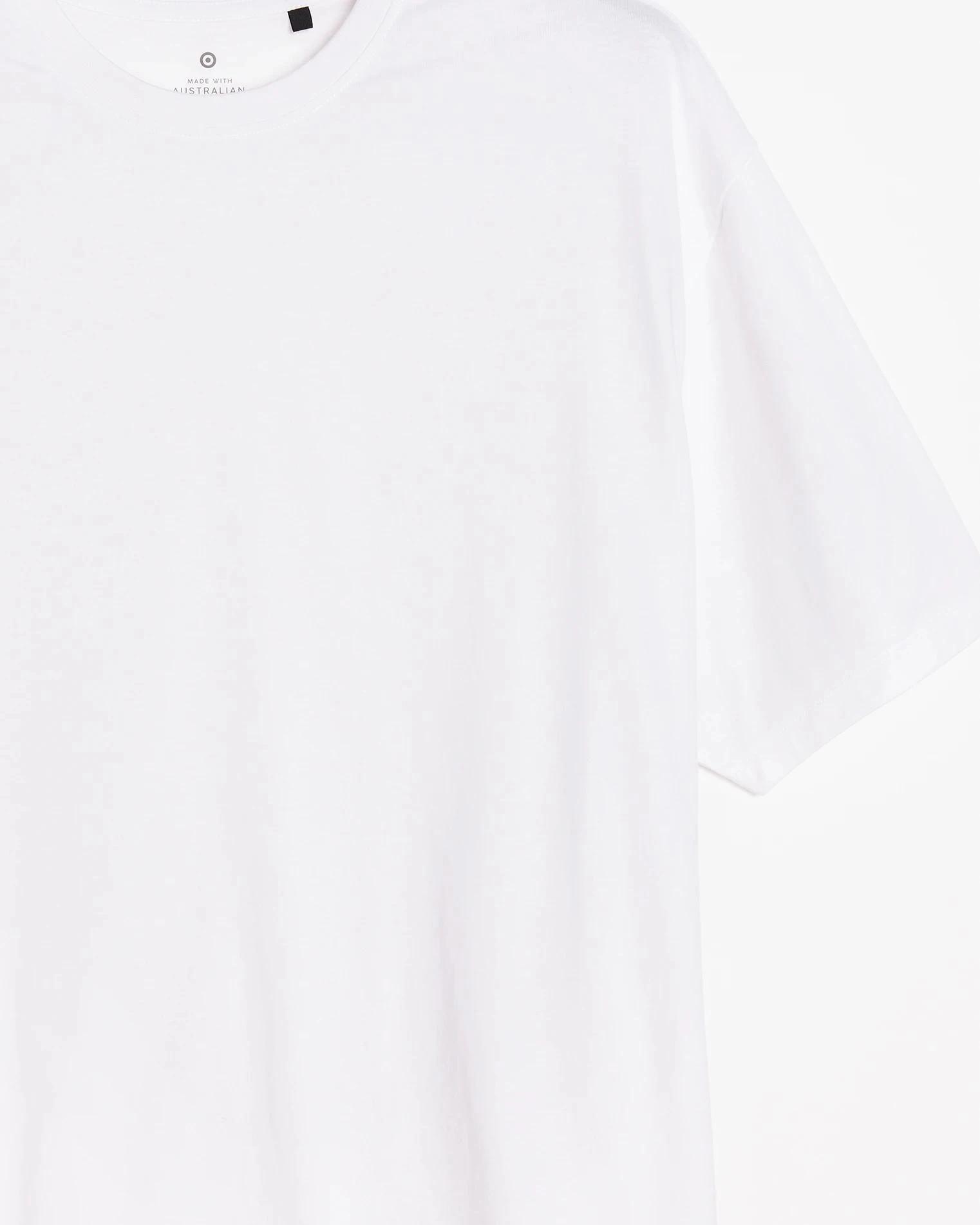 6 Target Australian Cotton Oversized T-Shirt WHITE, 6 of 6