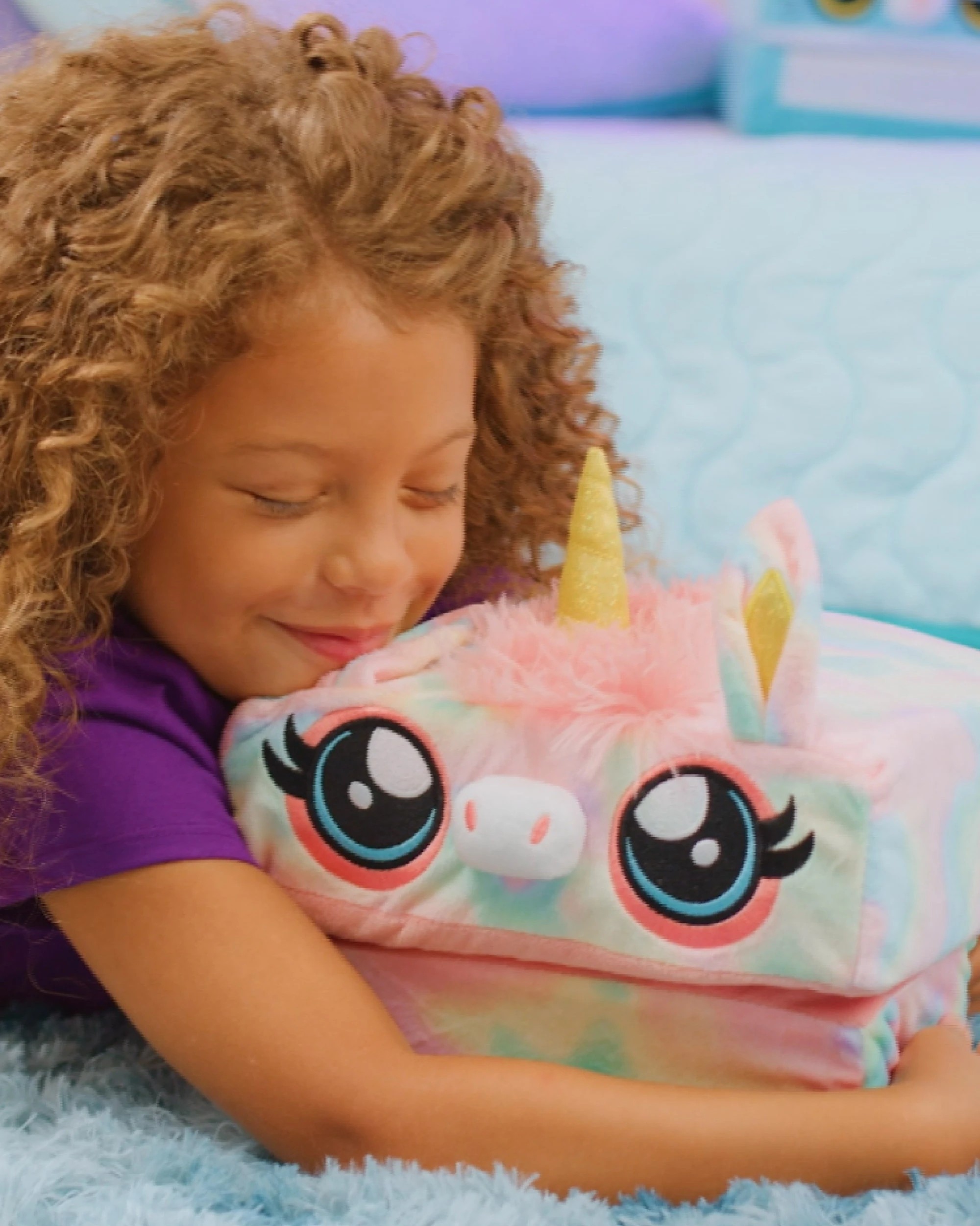 5 Global Shop Direct Pillow Cube Kids Unicorn Huggable Play Pal and Comfy Pillow In One, 5 of 7