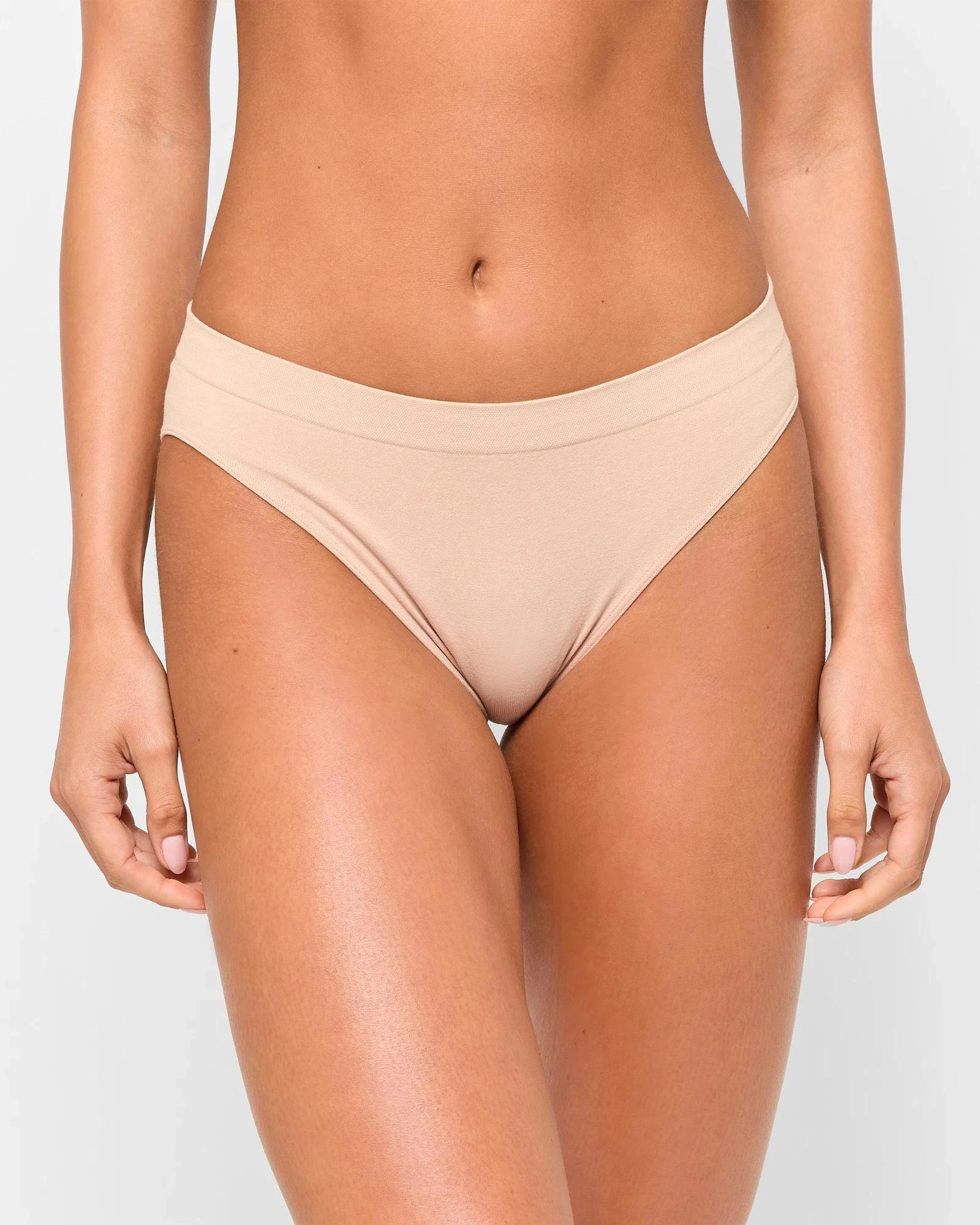 2 Target Woman Australian Cotton Blend 2 Pack Seamfree Bikini Briefs LATTE, 2 of 4