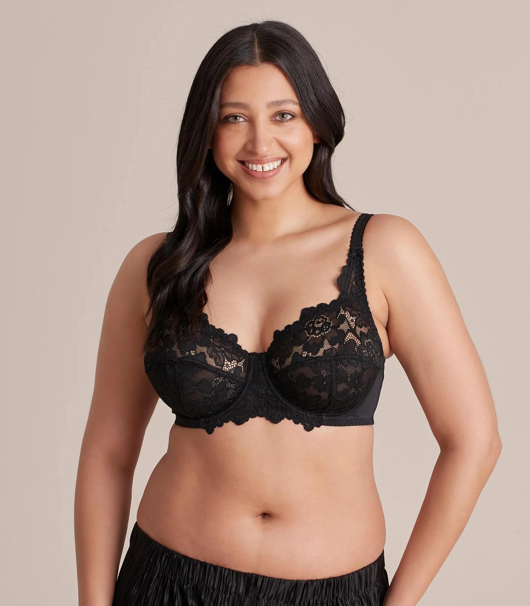 10 Target Fuller Figure Cup Soft Lace Underwire Bra BLACK, 10 of 10
