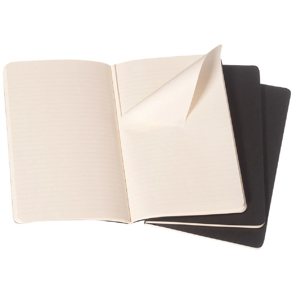 5 Moleskine Cahier Ruled Notebook Large Black 3 Pack, 5 of 7