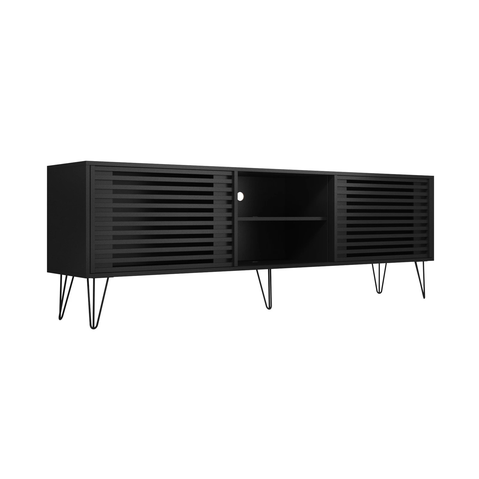 5 Oikiture Entertainment Unit Tv Cabinet 180cm
 - Black, 5 of 9