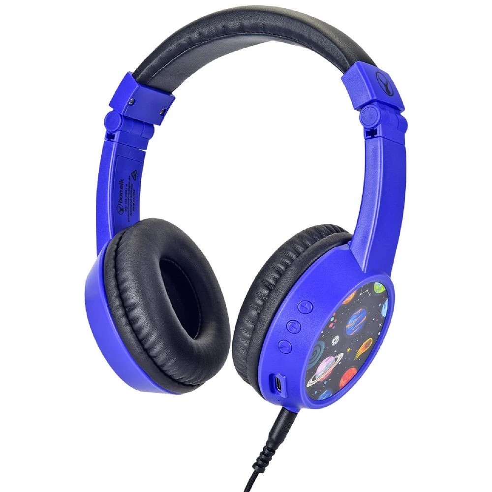 1 BONELK My-Style Kids Wireless Headphones Purple/Black, 1 of 6