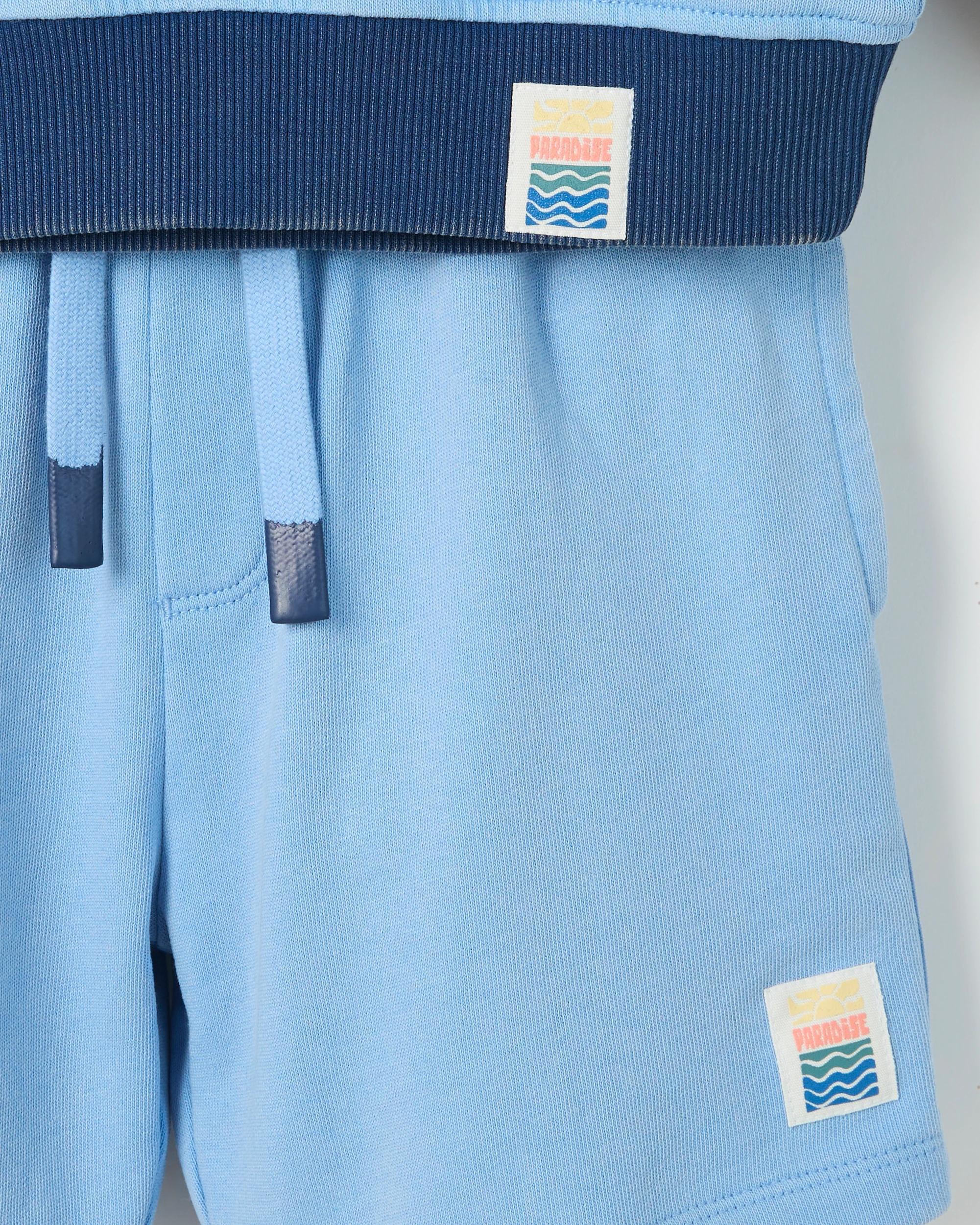 6 Target Kids Australian Cotton 1/4 Zip Jumper & Shorts 2 Piece Set WASHED BLUE, 6 of 6