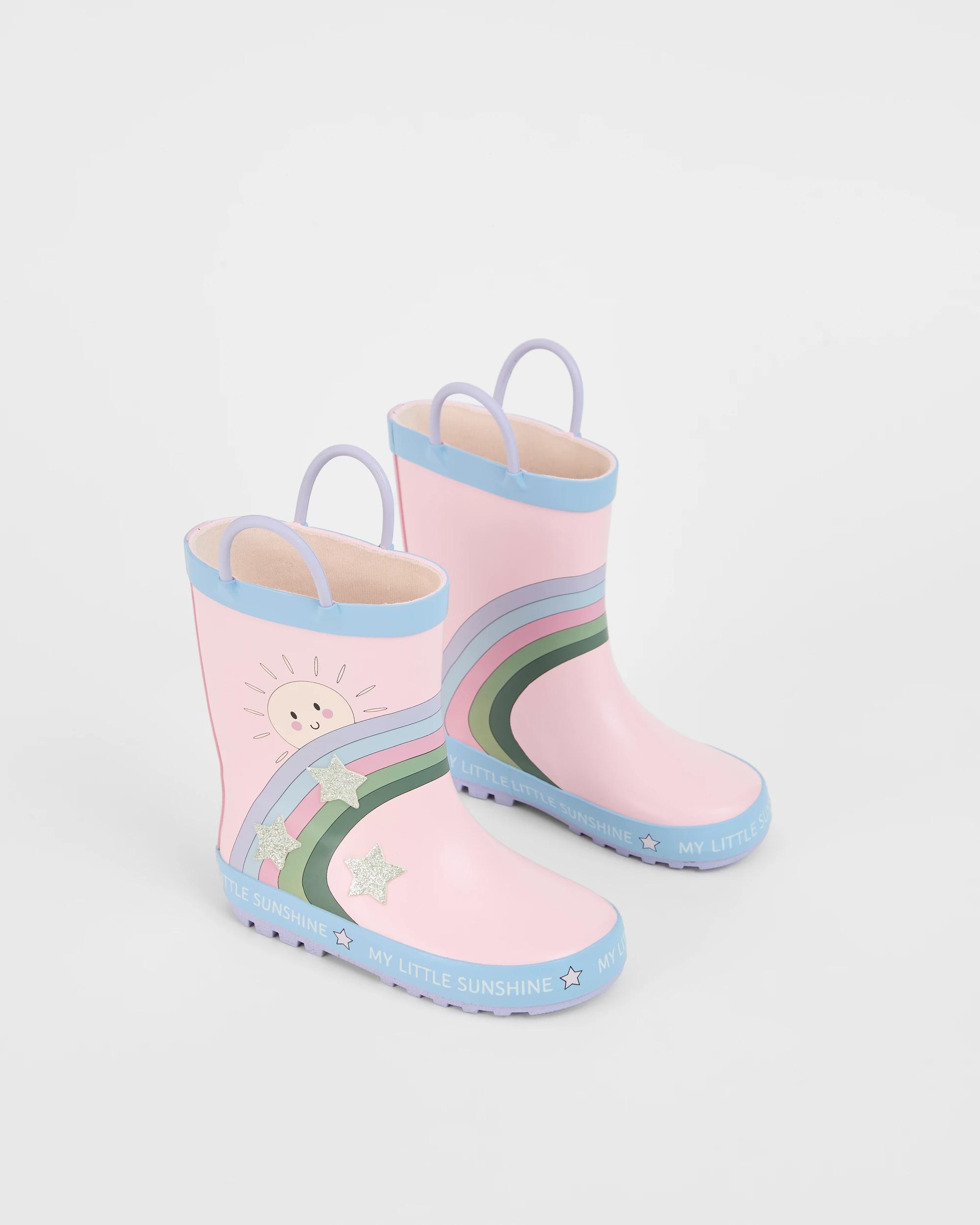 2 Target Kids Novelty Rainboot PINK RAINBOW, 2 of 3