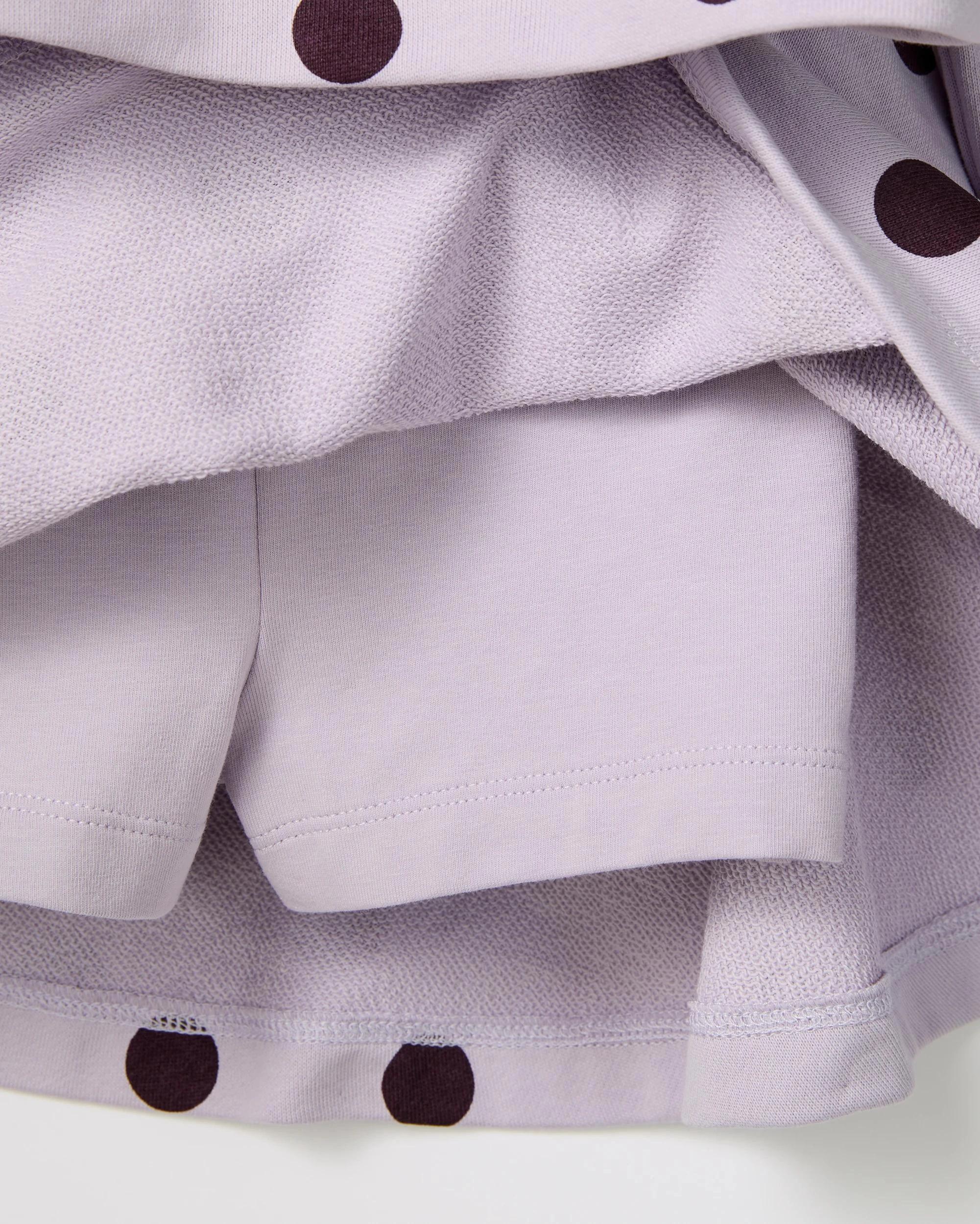 7 Target Australian Cotton Fleece Top and Skort 2 Piece Set AOP SPOTS PURPLE, 7 of 7