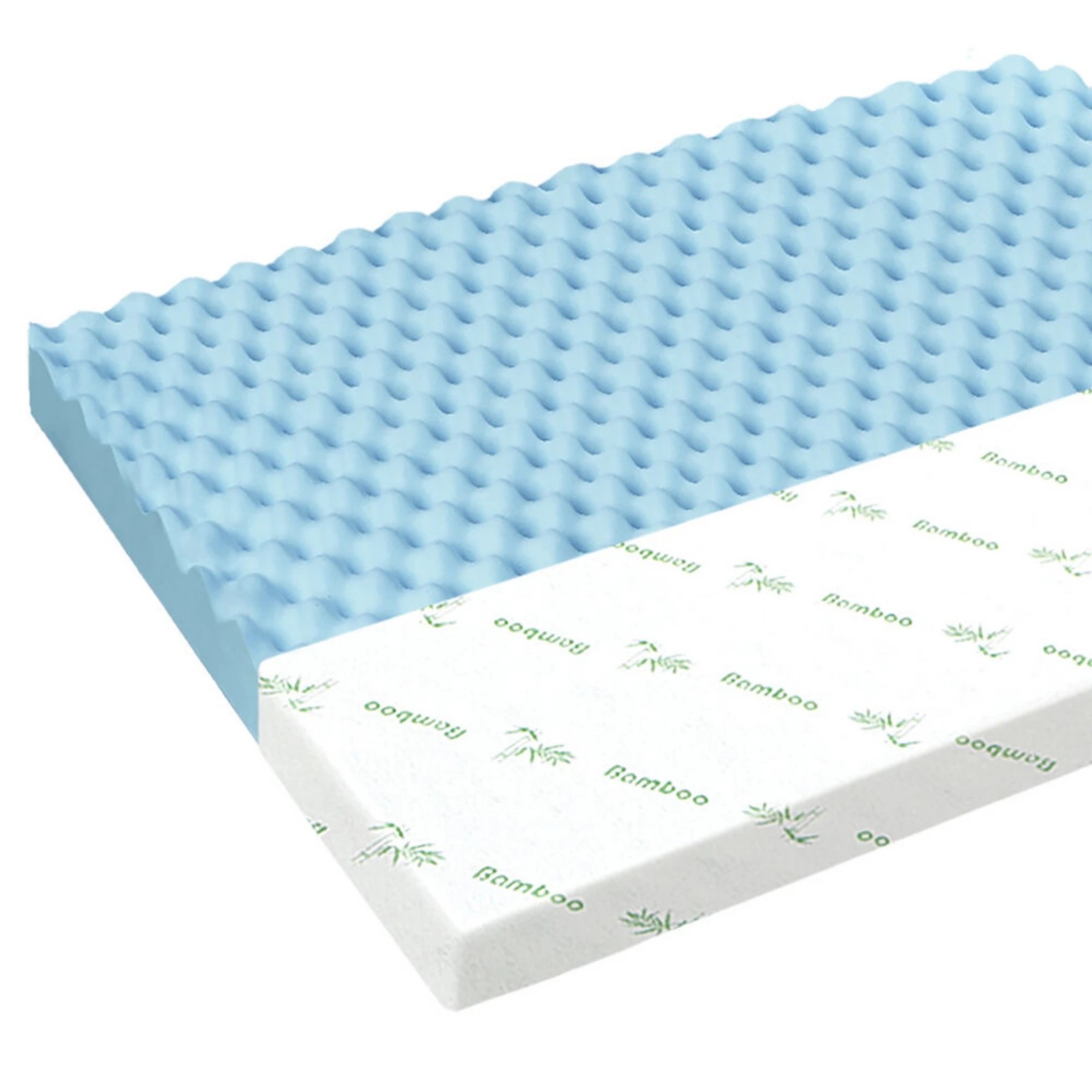 1 Starry Eucalypt Memory Foam Mattress Topper 5cm Airflow - King Single Bed, 1 of 10