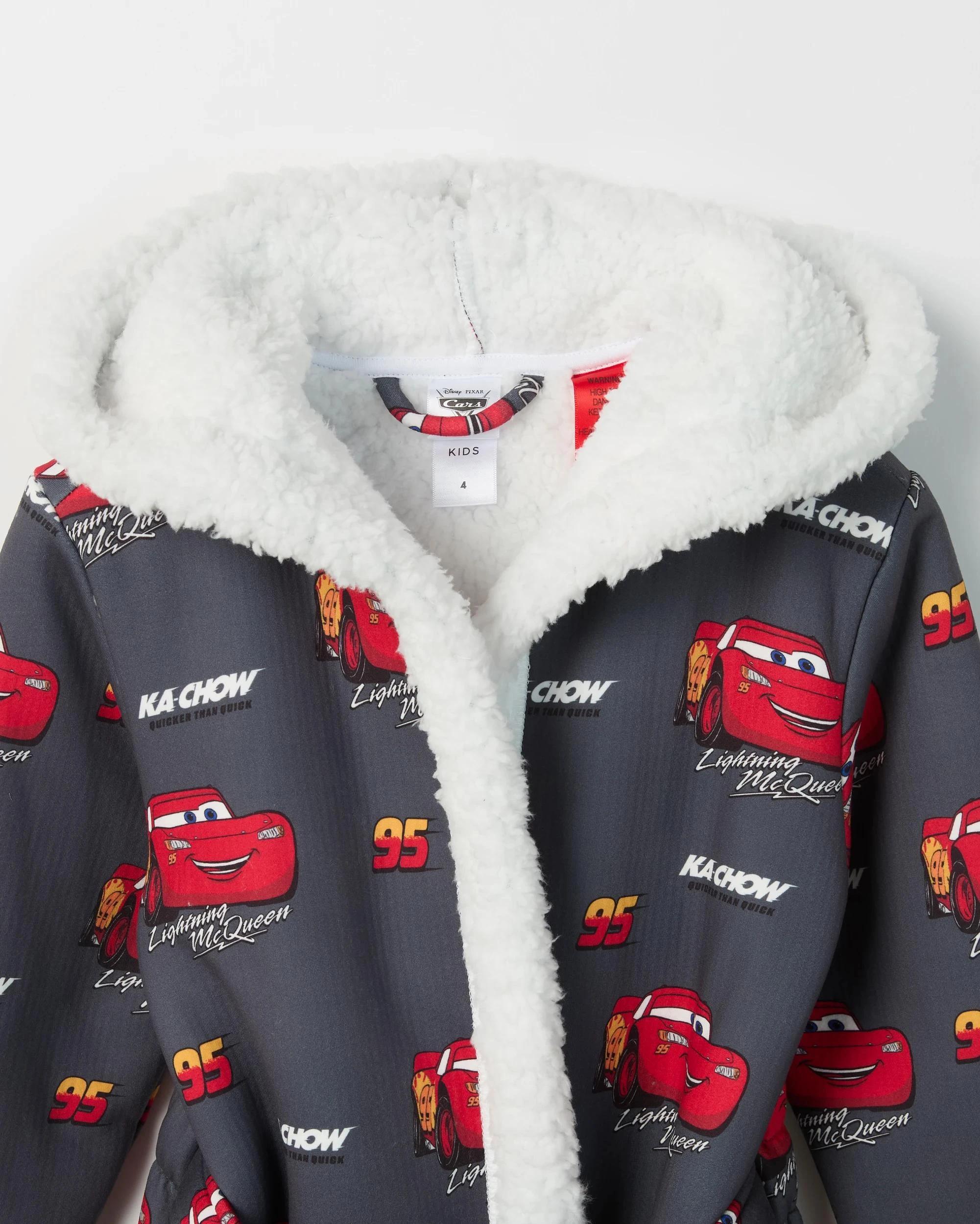 2 Disney Pixar Cars Younger Boys Dressing Gown NAVY, 2 of 2