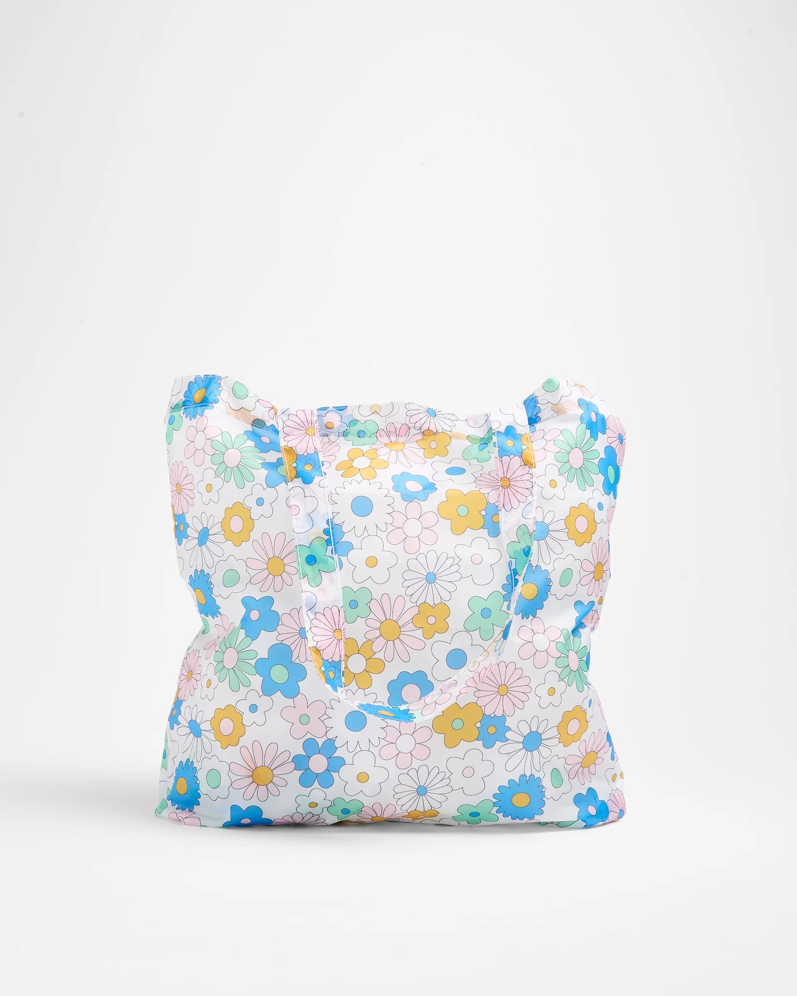 1 Target Fold Up Shopper Tote Bag RETRO FLORAL, 1 of 3