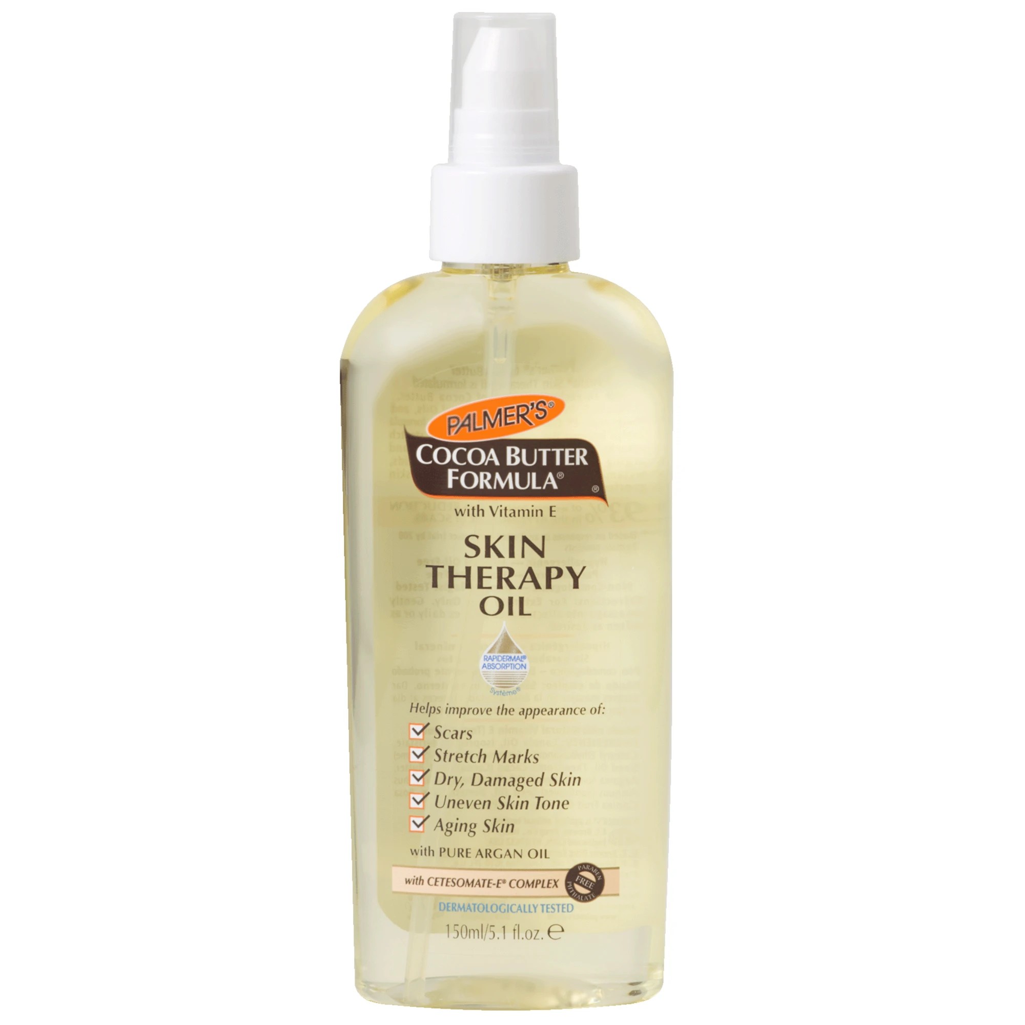 3 Palmer's Cocoa Butter Formula Skin Therapy Oil 150ml - Cocoa Butter, Vitamin E, Argan Oil, Rosehip Oil, Sunflower Seed Oil and Sesame Oil, 3 of 5