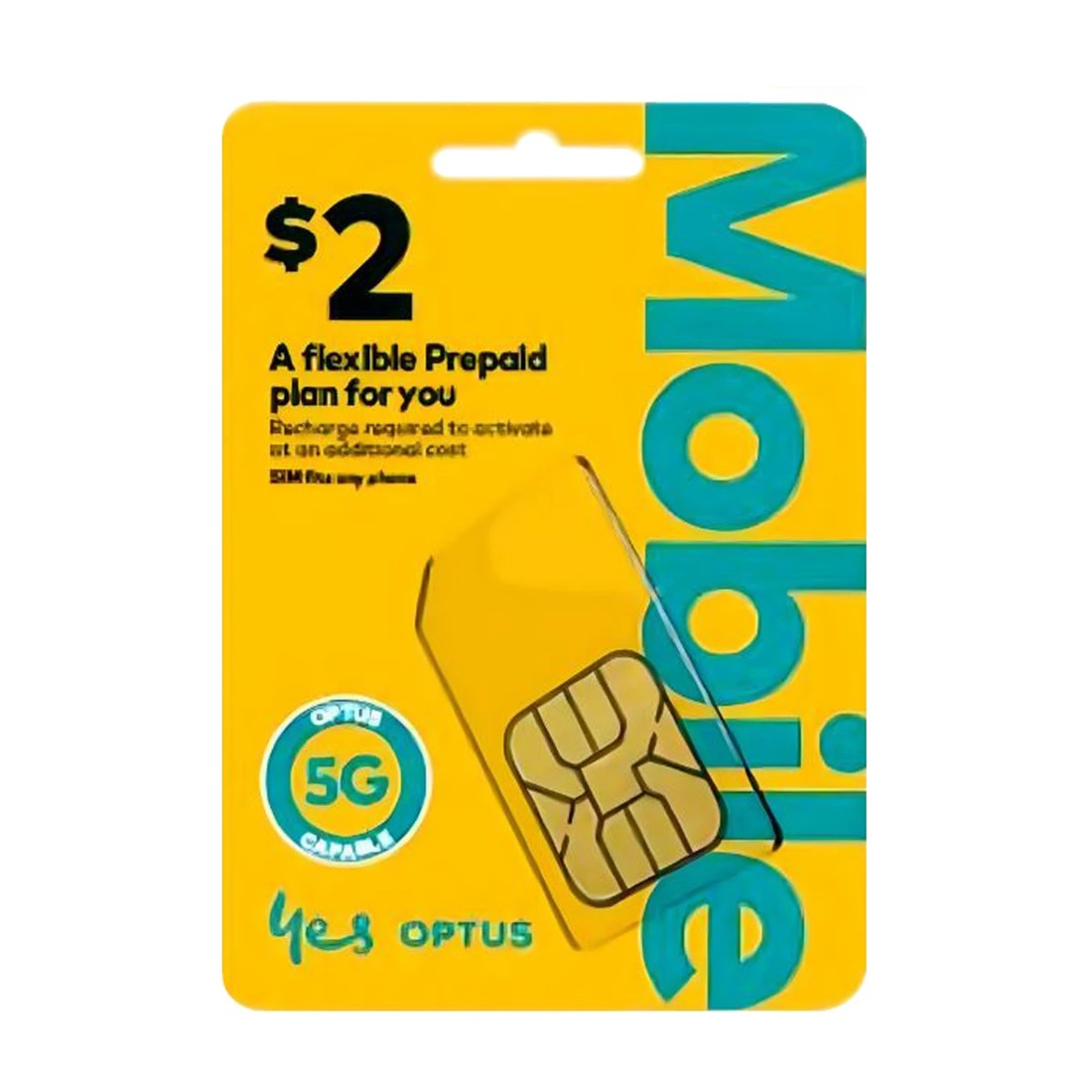 1 Optus $2 Prepaid Mobile Phone SIM, 1 of 1