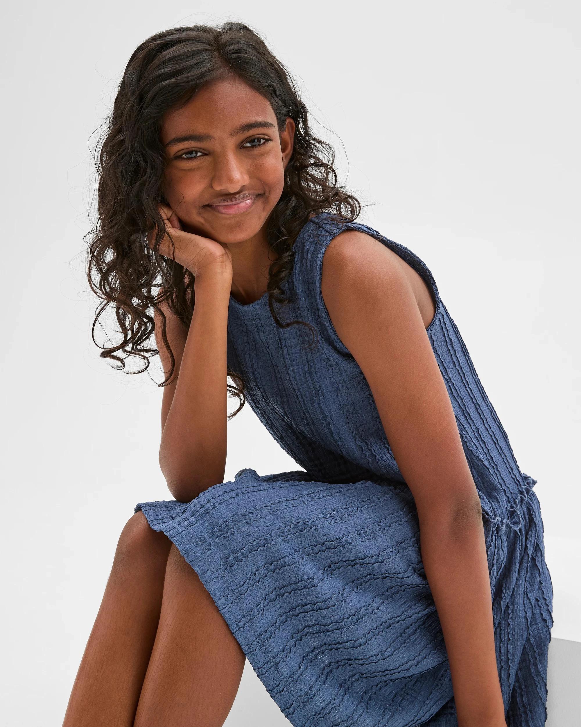 1 Target Drop Waist Dress VINTAGE INDIGO, 1 of 7