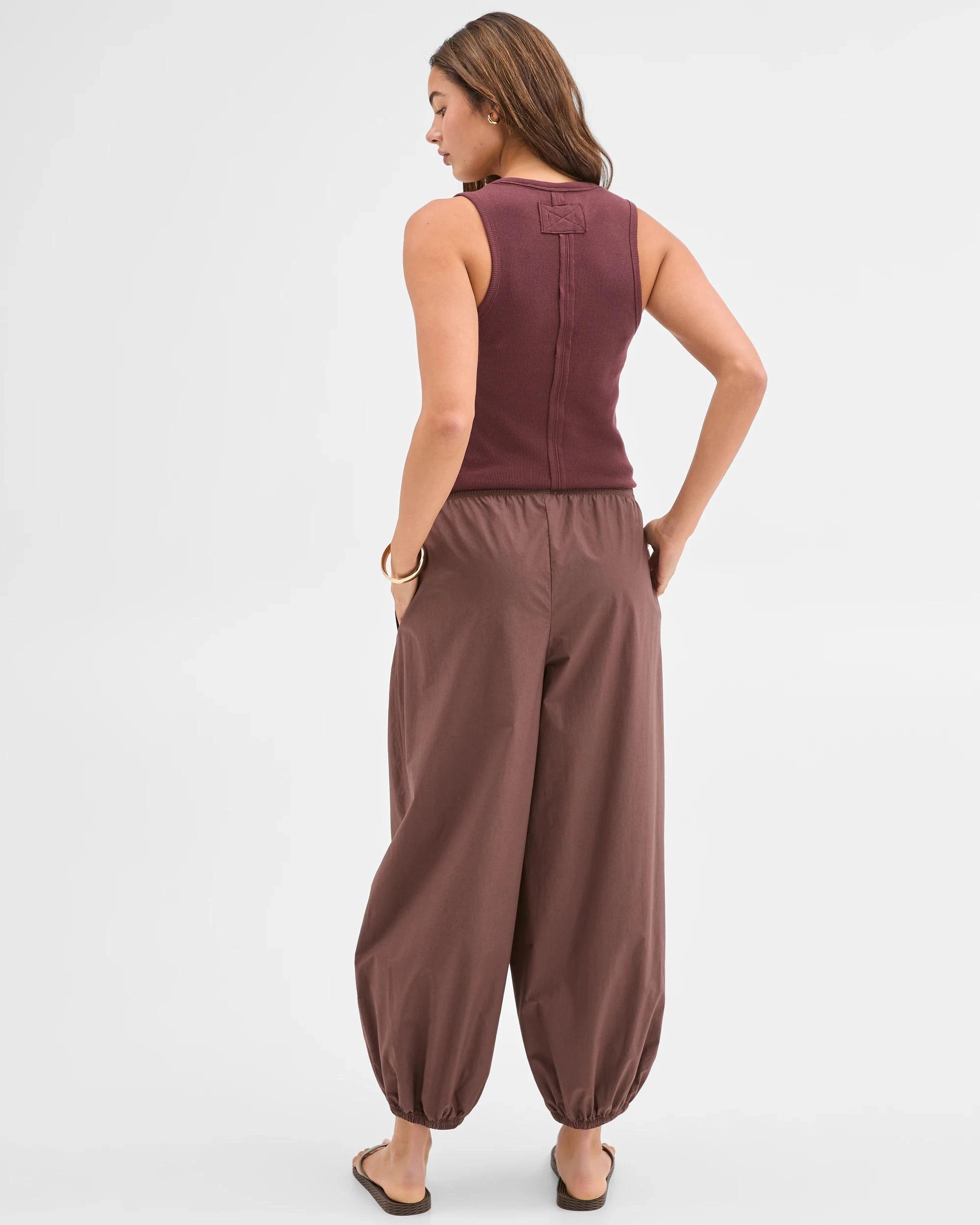 6 Lily Loves Australian Cotton Poplin Balloon Pants BROWN, 6 of 6