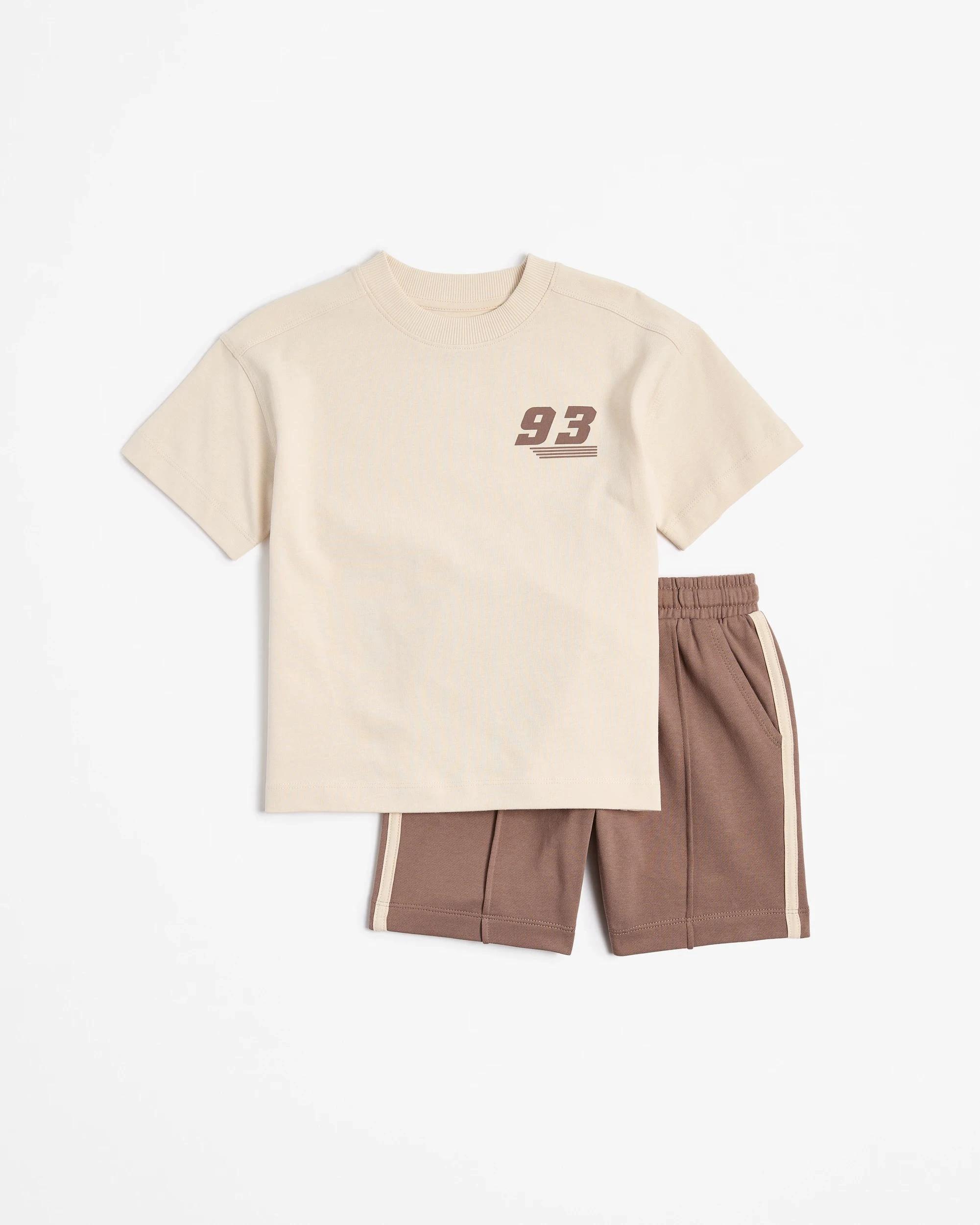 5 Target Kids Australian Cotton T-Shirt and Short 2 Piece Set BROWN, 5 of 6