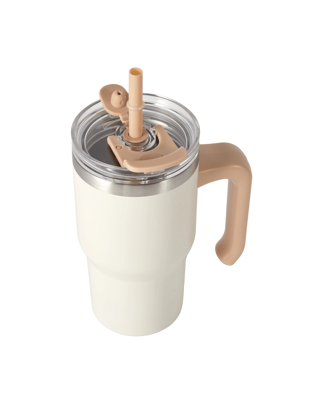 1 600ml Cream Tumbler with Handle, 1 of 8