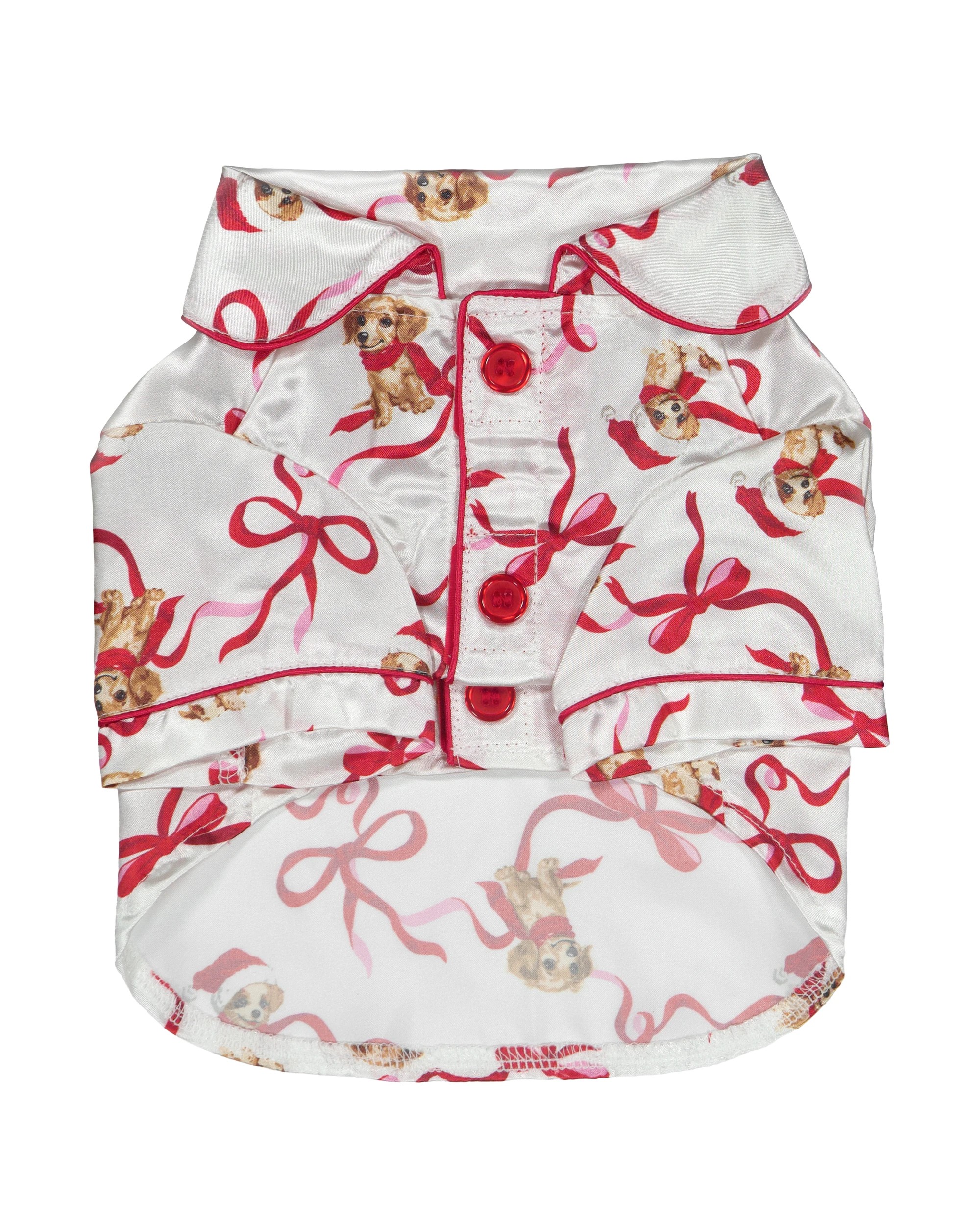 6 Family Matching Christmas Dog Ribbon Mini Me Pyjama S, 6 of 9