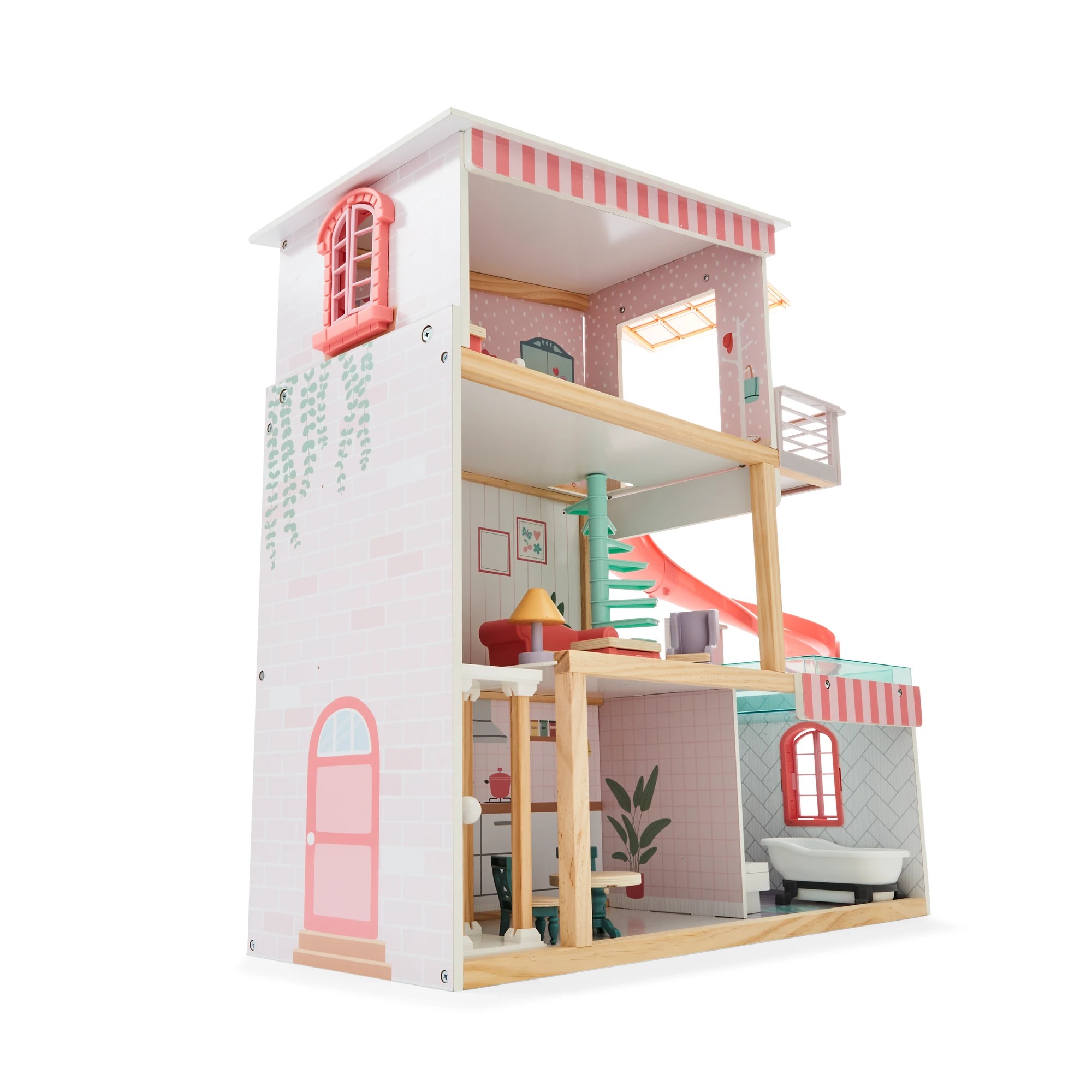 4 17 Piece Wooden Dollhouse Set, 4 of 10