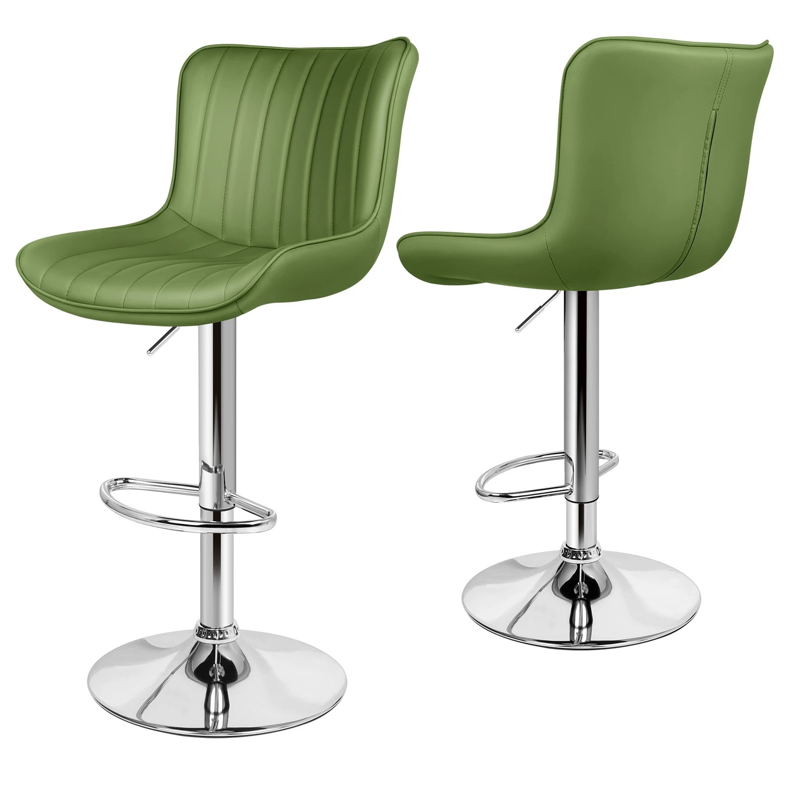 1 Alfordson 2x Bar Stools Bar Chairs Avocado - Green, 1 of 10