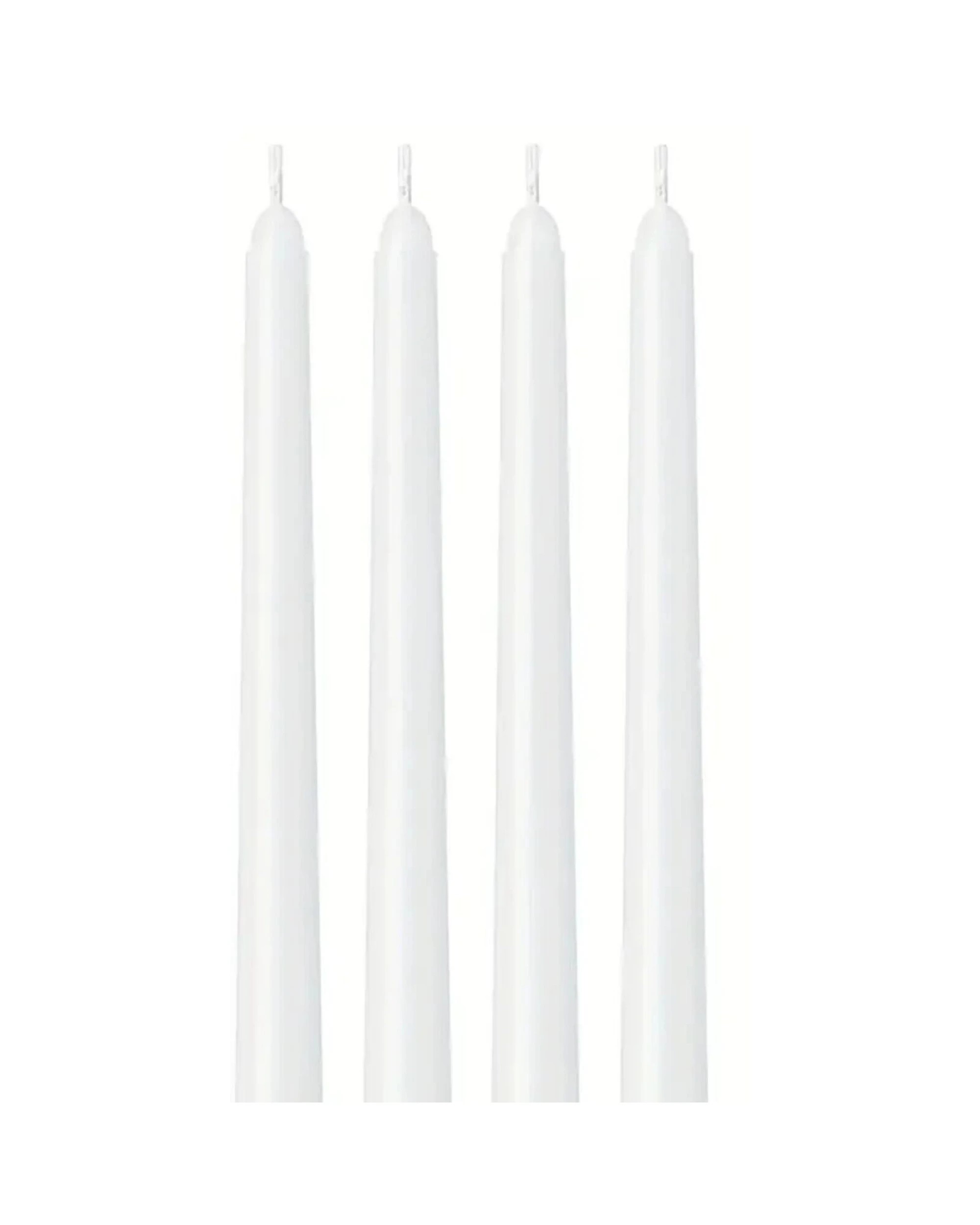 1 BR Home 6x Tapered Dinner Candles 20cm Tall Wedding Candle White, 1 of 2