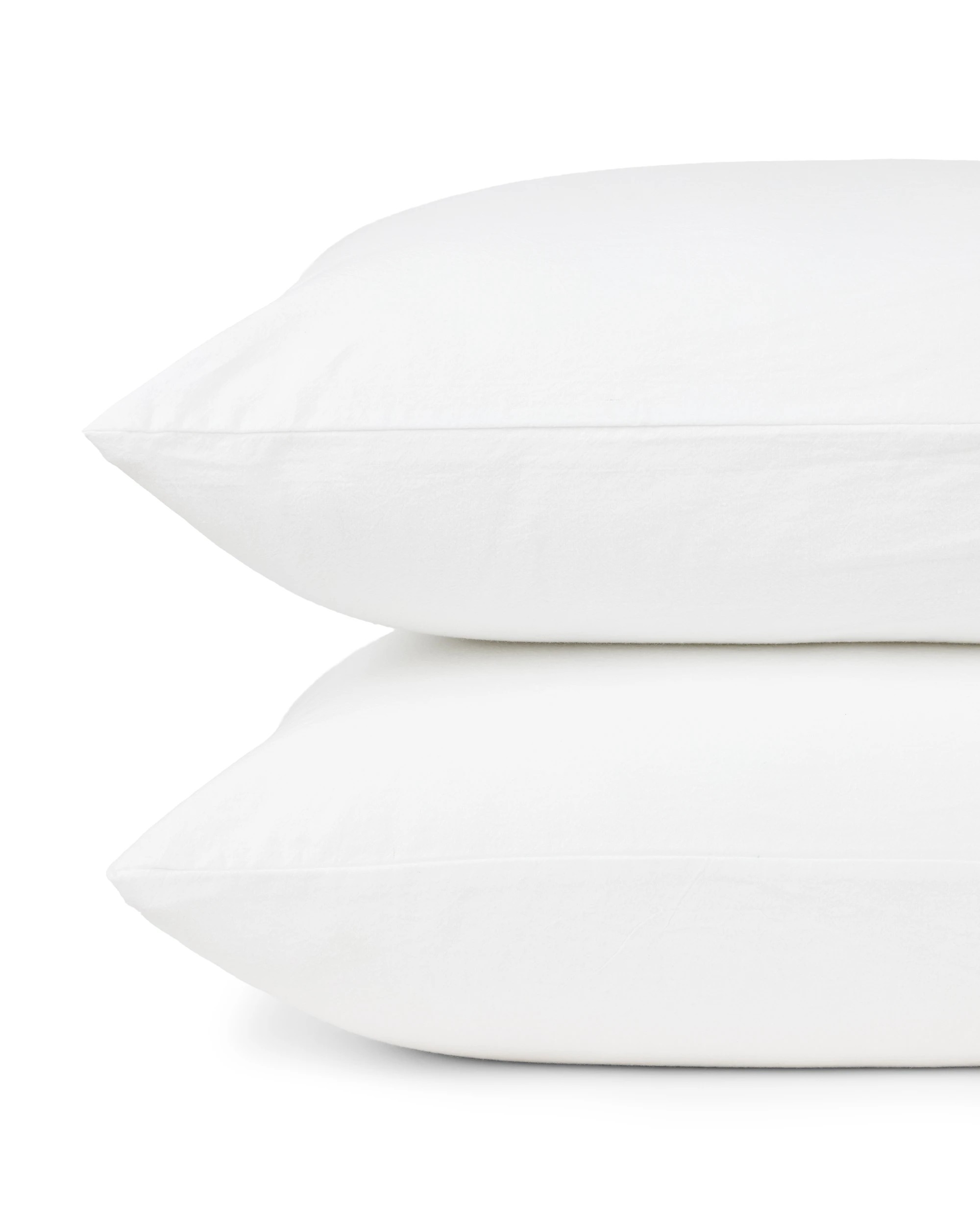 2 Stonewashed Cotton Sheet Set - Queen Bed, White, 2 of 4