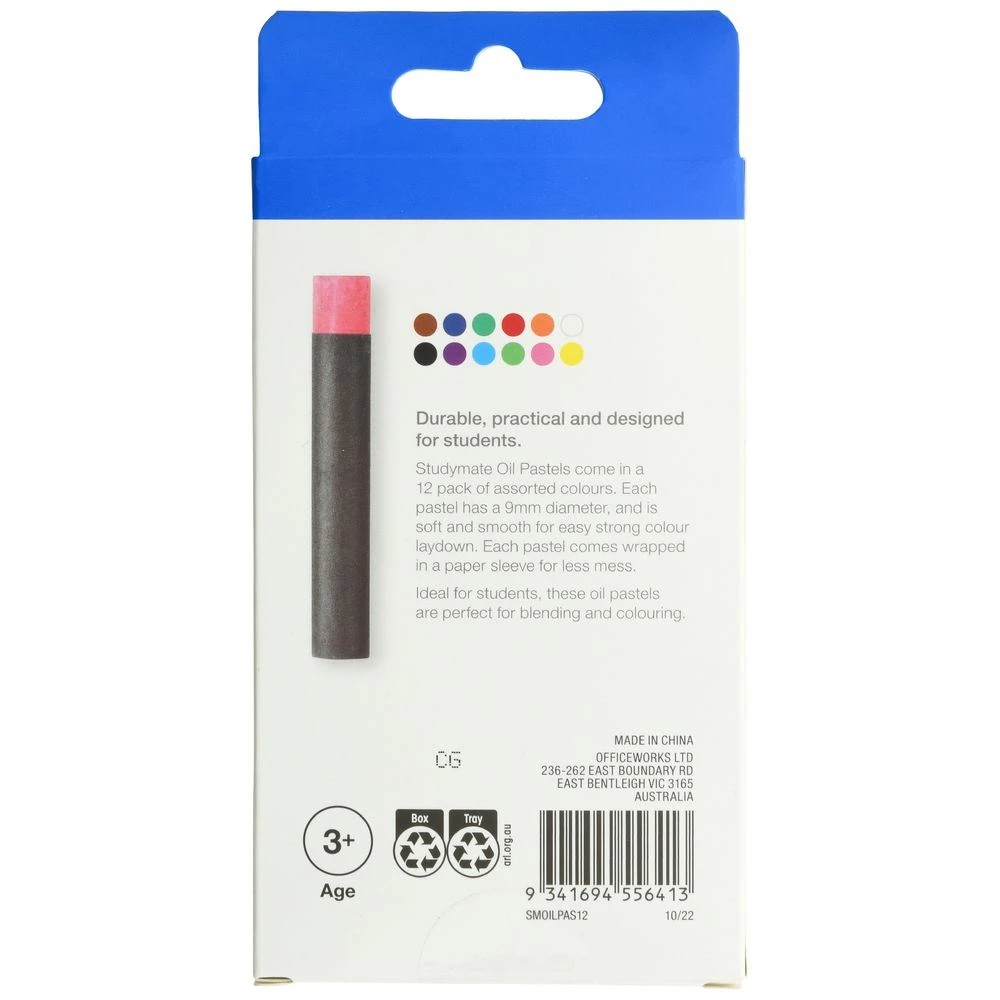 3 Studymate Oil Pastels 12 Pack, 3 of 10