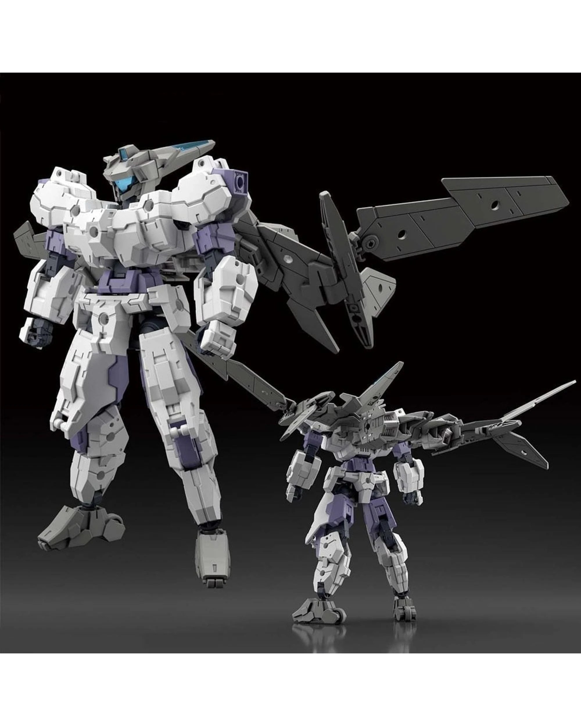 3 Bandai 30MM Extended Armament Vehicle Air Fighter Version White 1/144 Model Kit, 3 of 4