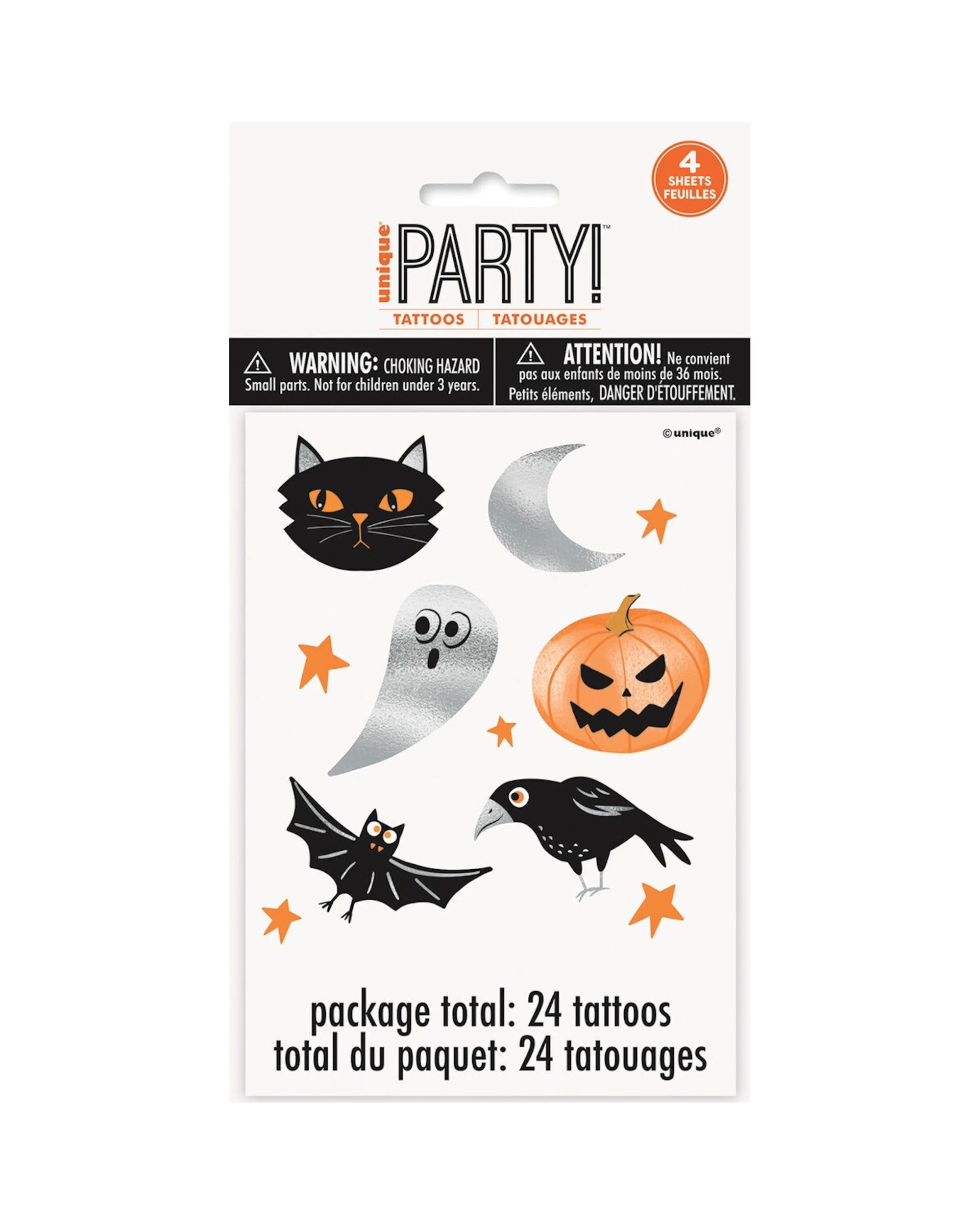 2 Unique Halloween Tattoos Pack of 24 - Multi, 2 of 3