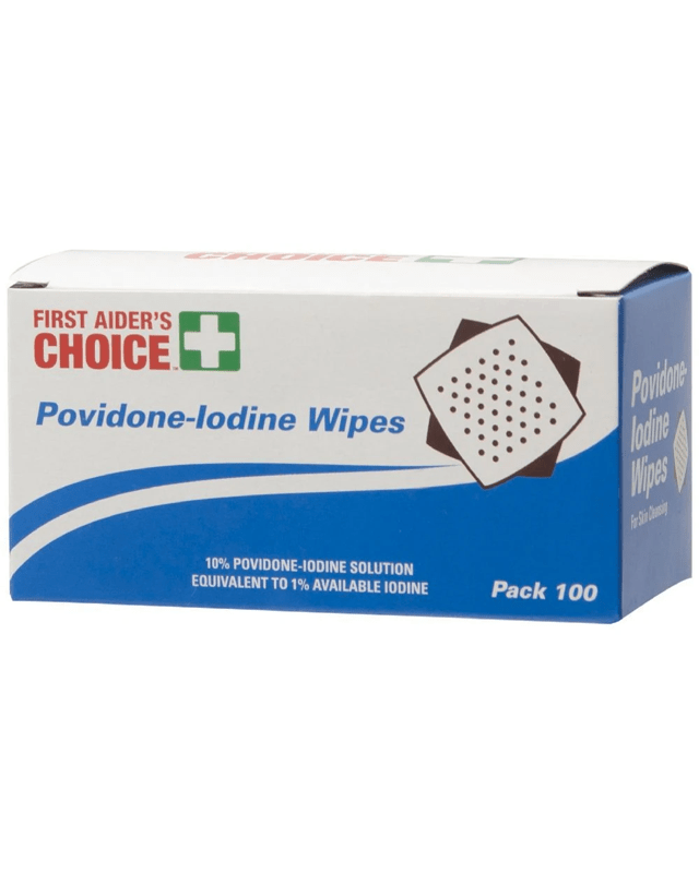 First Aiders Choice Povidine-Iodine Wipes 100 