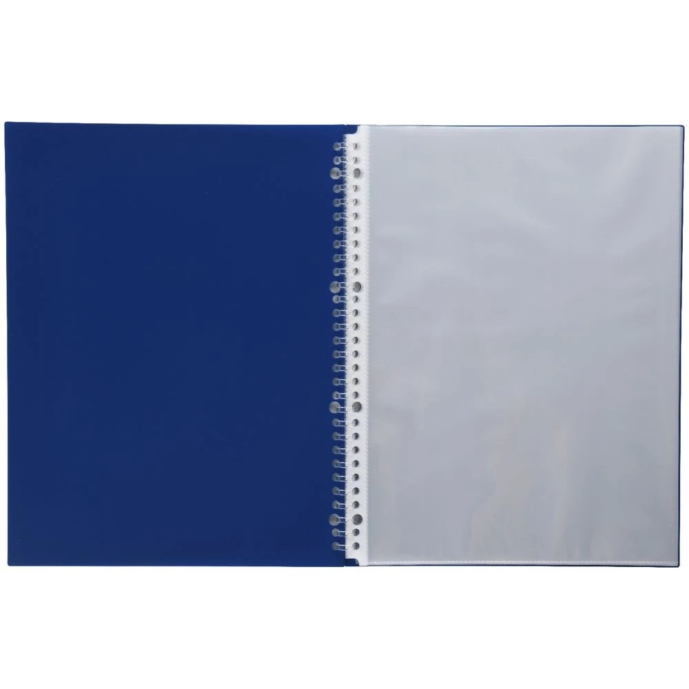 3 Aqua Drops Refillable Display Book A4 10 Pockets Vivid Navy, 3 of 4
