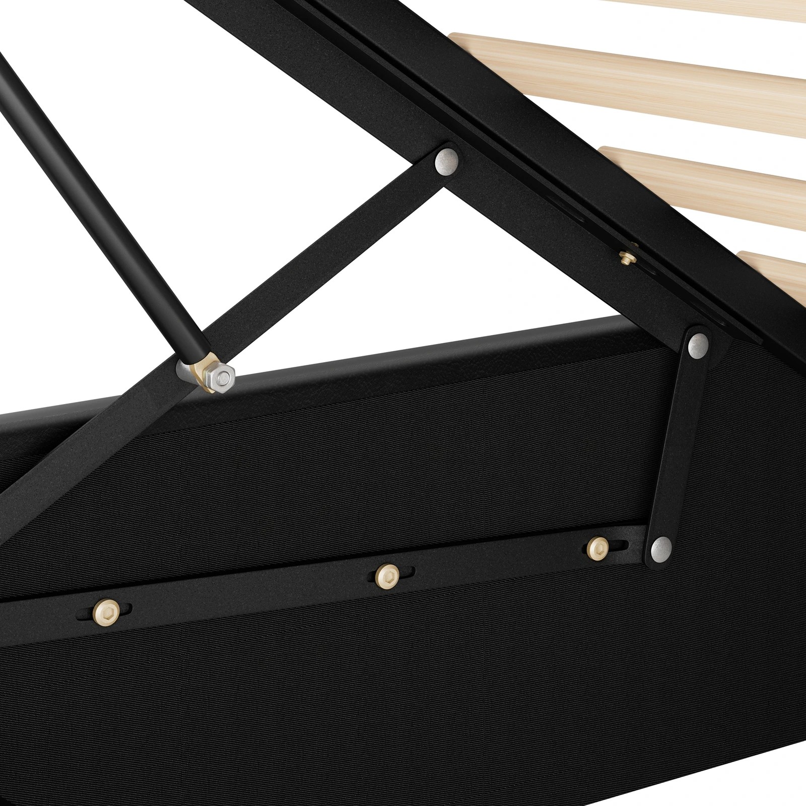 7 Alfordson Bed Frame King Single Gas Lift Storage Mattress Base Leather Dinana - Black, 7 of 10