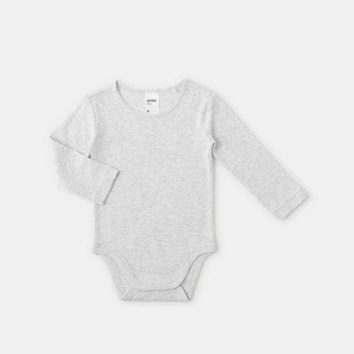 3 2 Pack Long Sleeve Bodysuits SURF SPRAY AND WHITE MARLE, 3 of 6