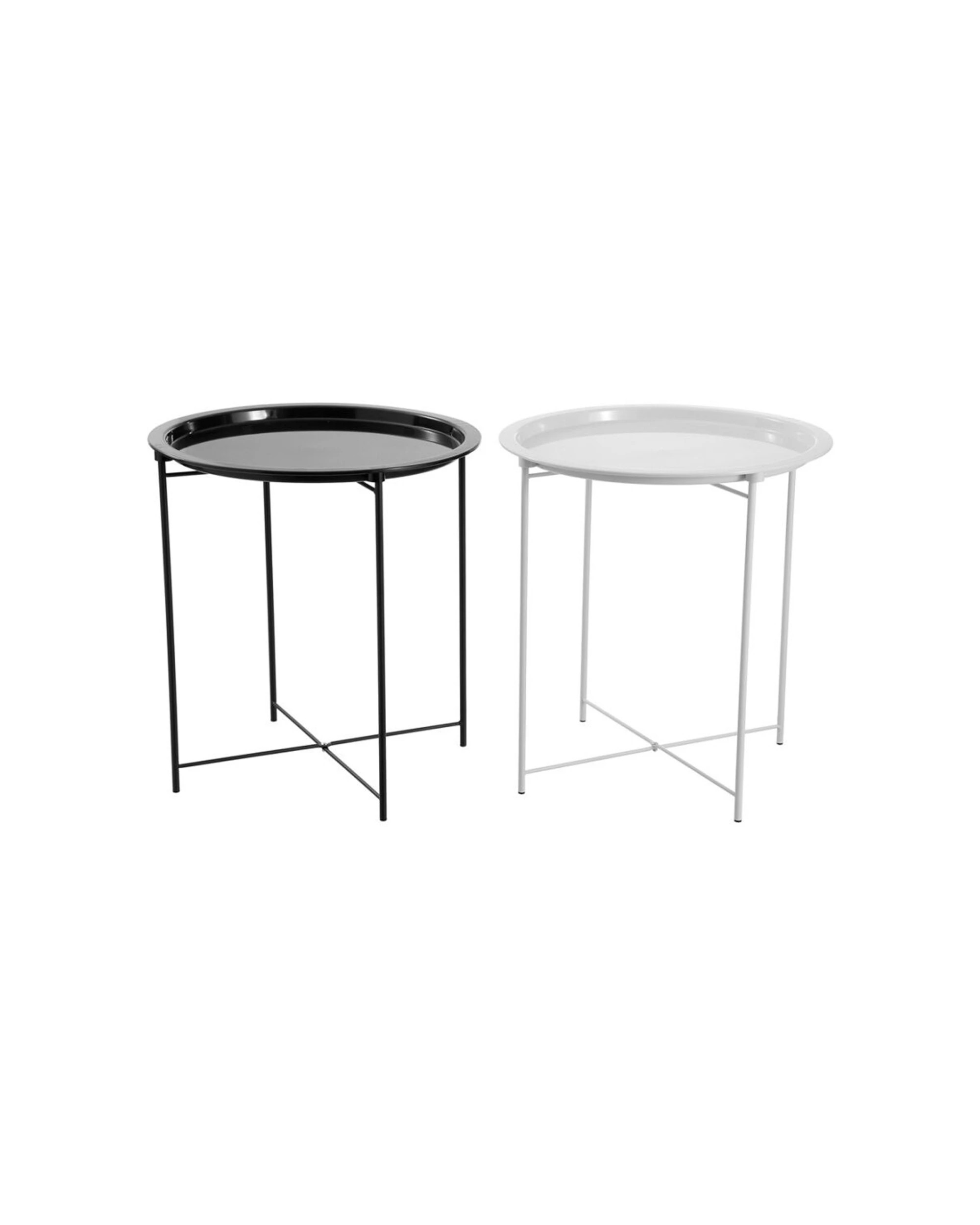 3 Boxsweden 2pc Luno Round Side Table Home 47x47x50cm - Multi, 3 of 9