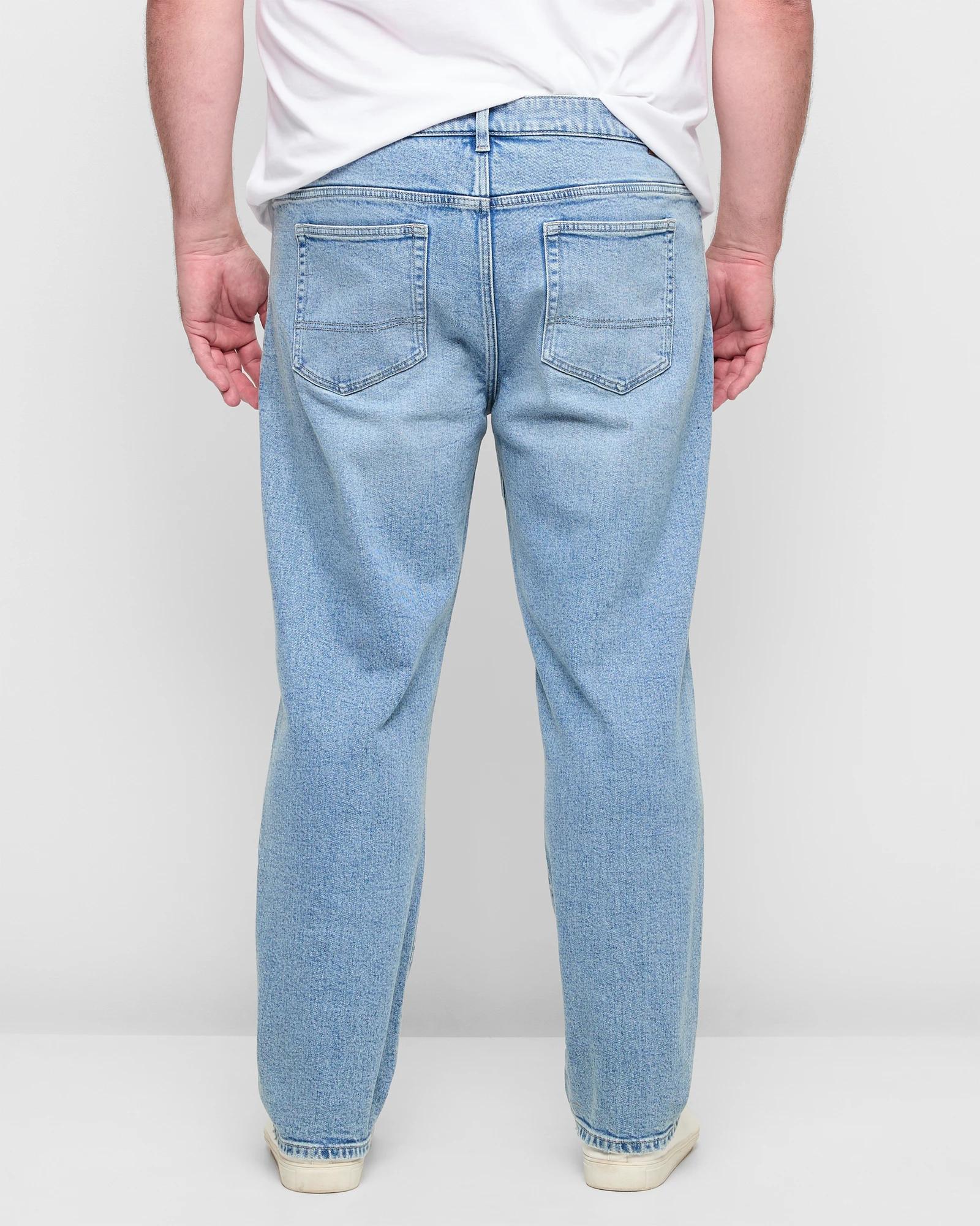 4 Target Plus Size Straight Stretch Denim Jeans LIGHT INDIGO BLUE, 4 of 5