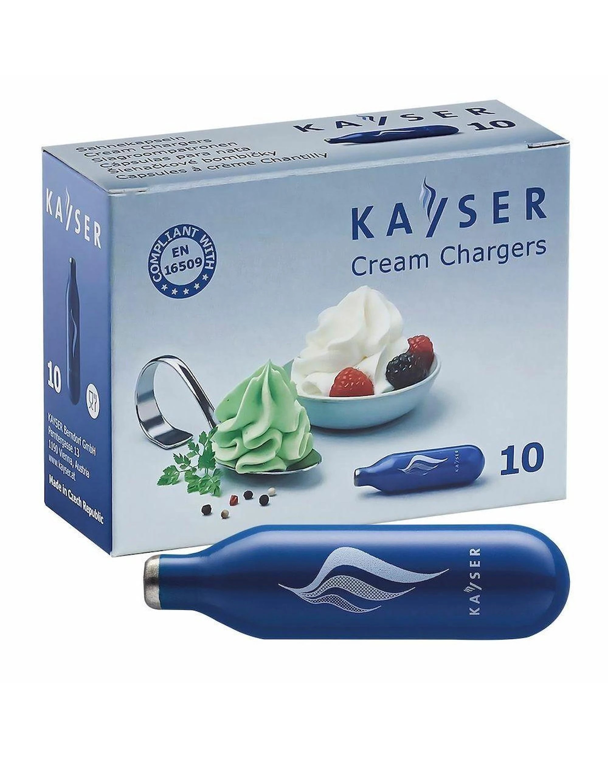1 Kayser Cream Charger Bulbs 10pc  Blue, 1 of 3