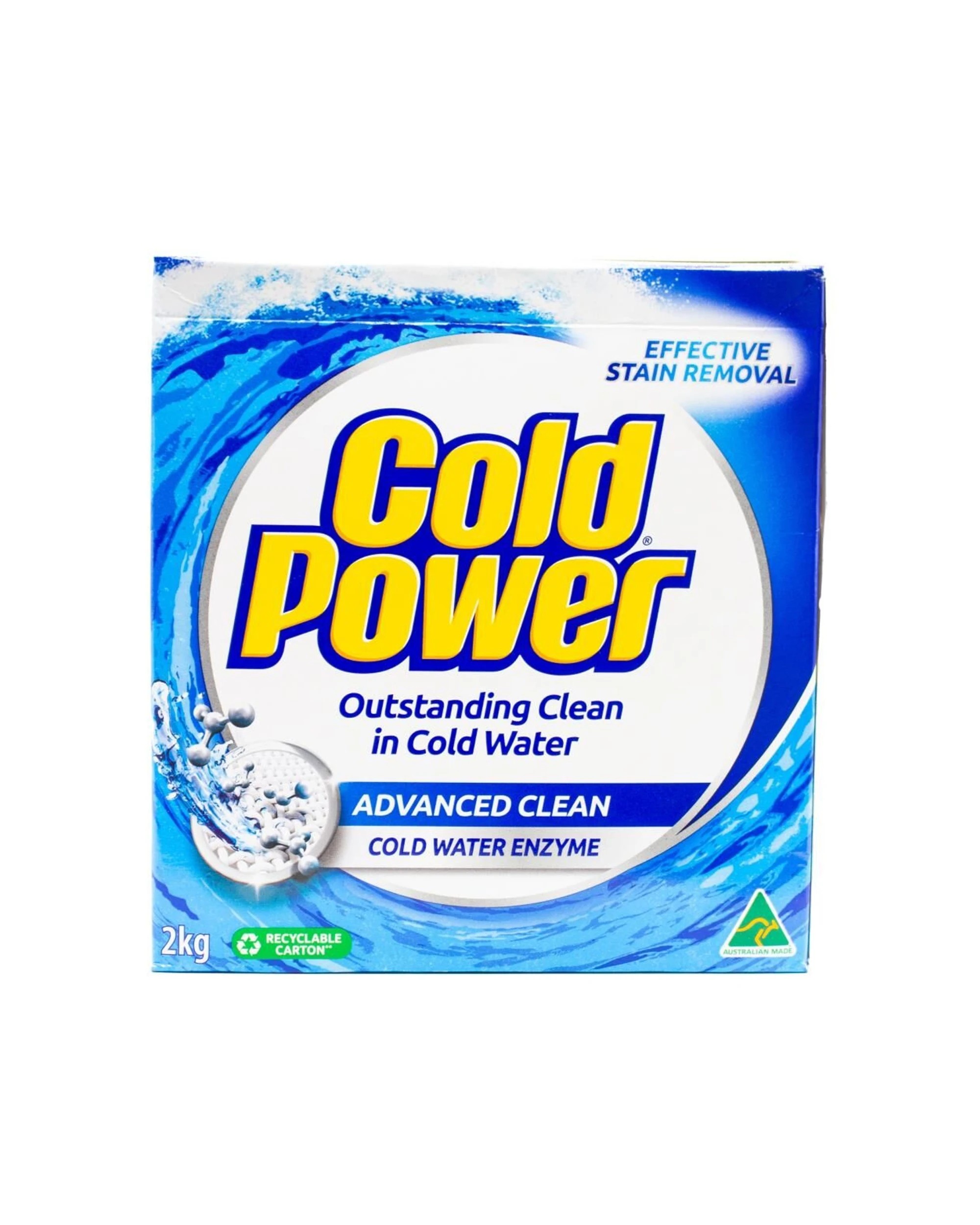 2 Cold Power 6PK Laundry Powder 2kg Advanced Clean Effective Stain Remover - Blue, 2 of 5
