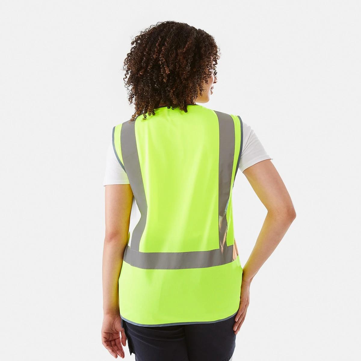 6 Workwear Hi-Visibility Vest FLURO YELLOW, 6 of 10