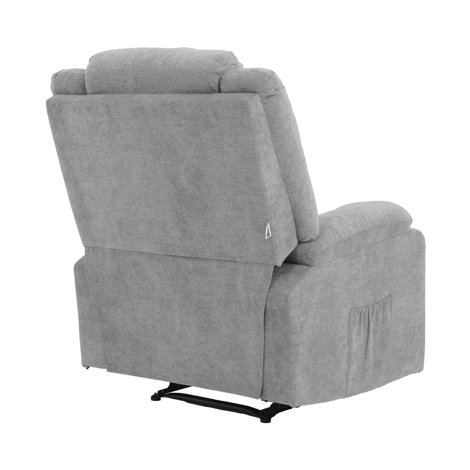 6 Oikiture Recliner Chair With Side Pocket Polyester
 - Grey, 6 of 7