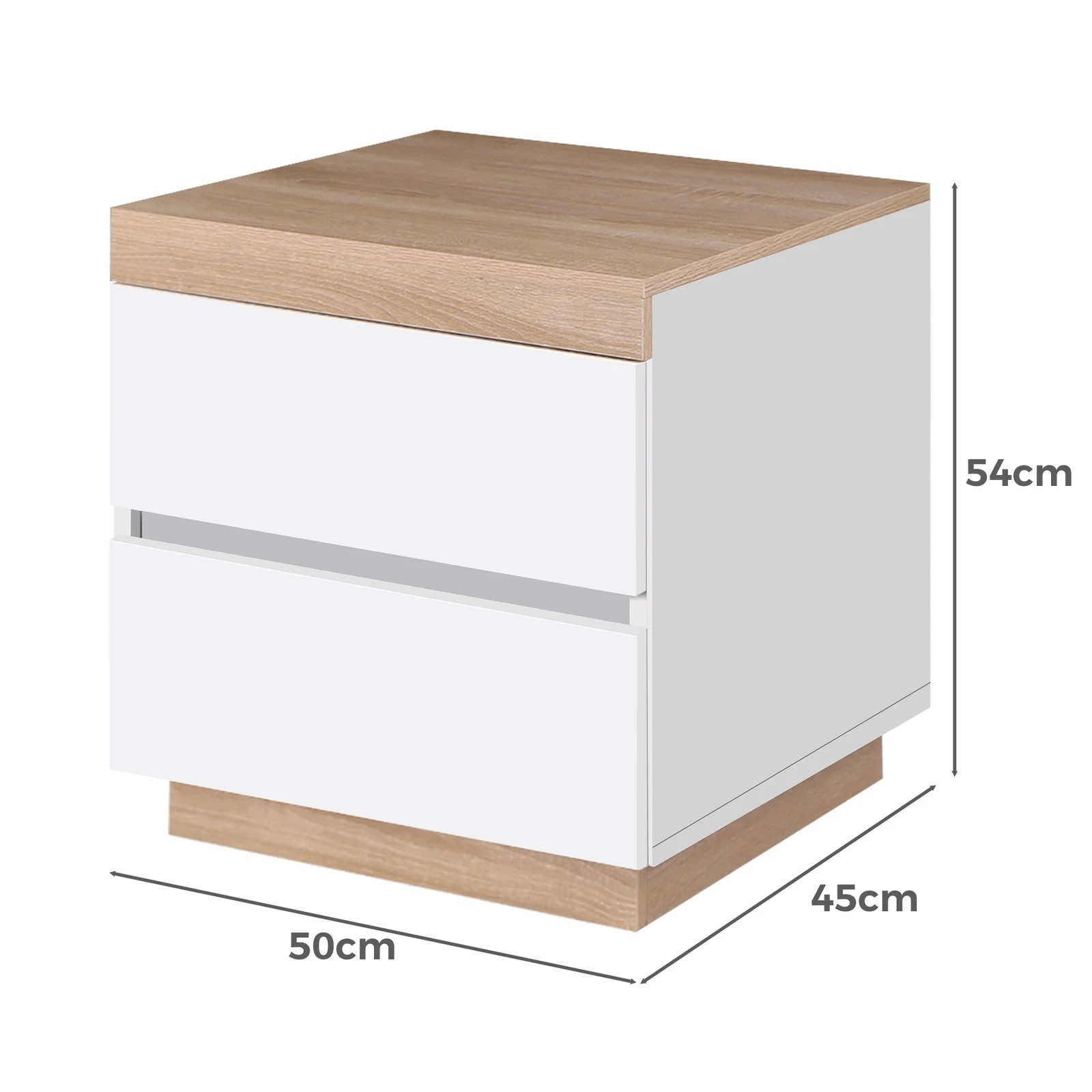 4 Alfordson Bedside Table Nightstand Storage Side End Cabinet Drawers Wood - White, 4 of 10